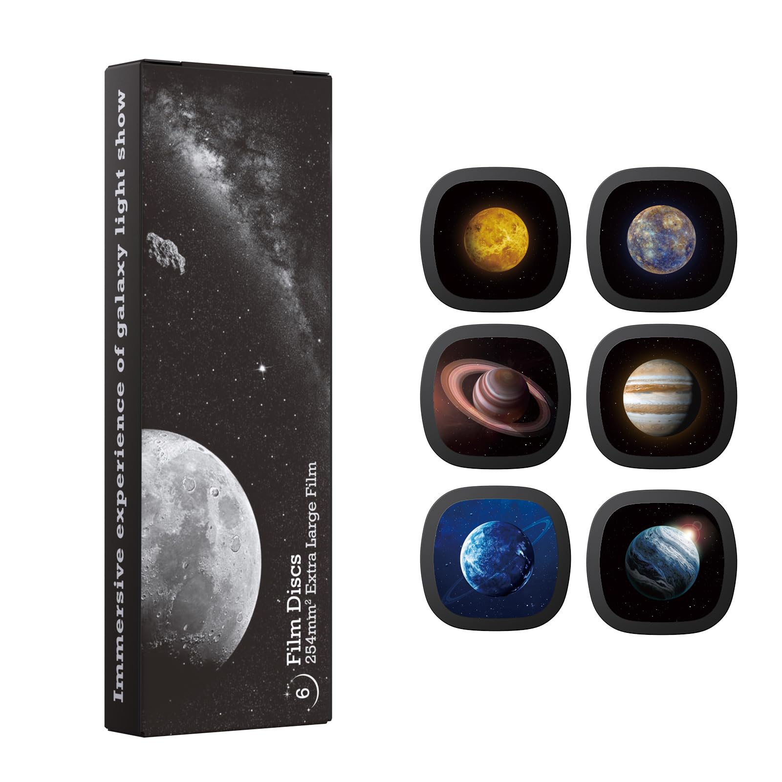 Galaxy Projector Disc – Ultra HD Projector Slide, Compatible Galaxy Projectors and Model SKE-TKQ01 &amp; BL-DQY02 Projectors – 6 Disc Set