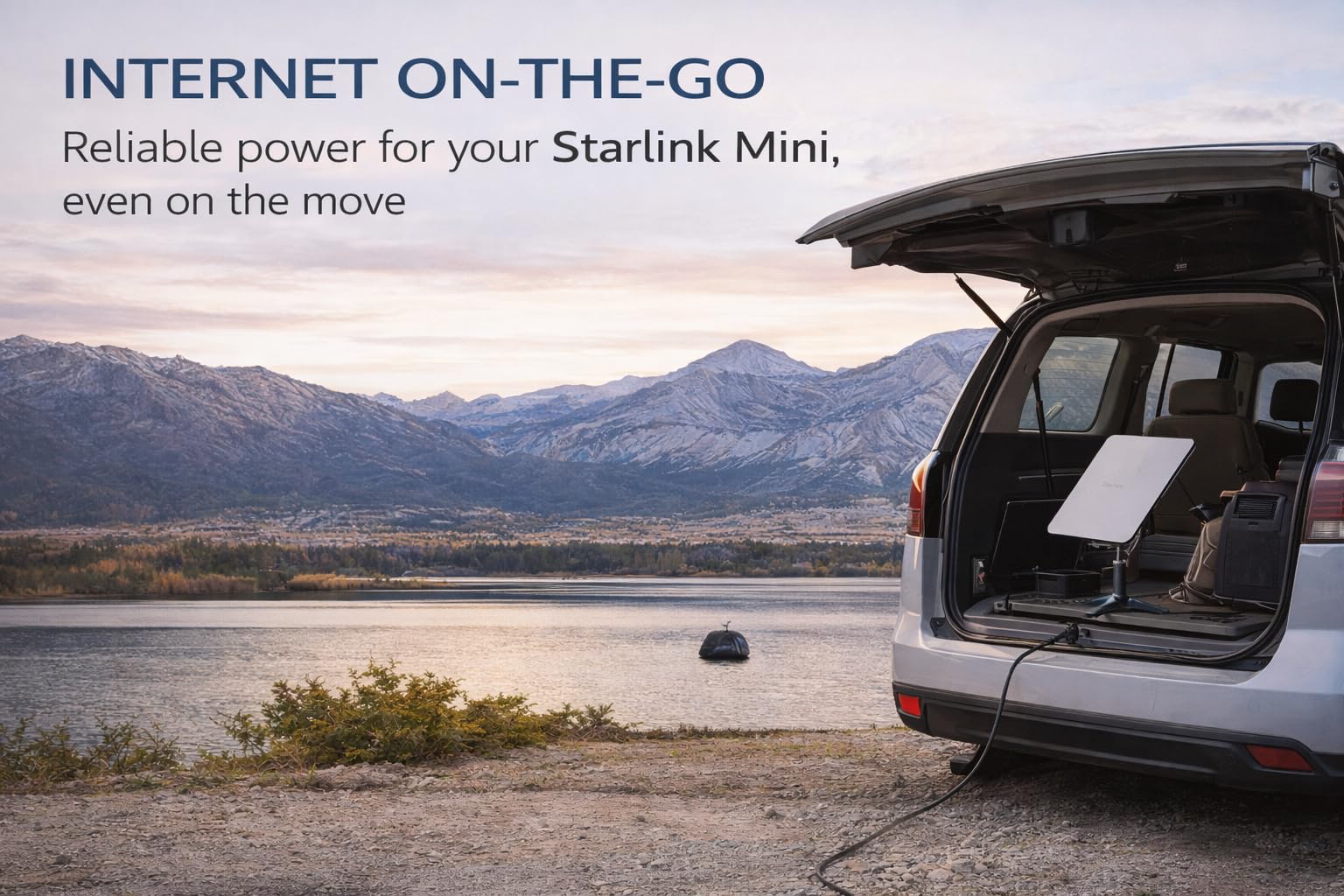 (OEM) Adattatore caricabatteria per auto compatibile con Starlink Mini 12 V/24 V DC cavo di alimentazione (5 m) per veicoli, camper, camion, furgoni e barche - Alimentazione diretta del veicolo (senza