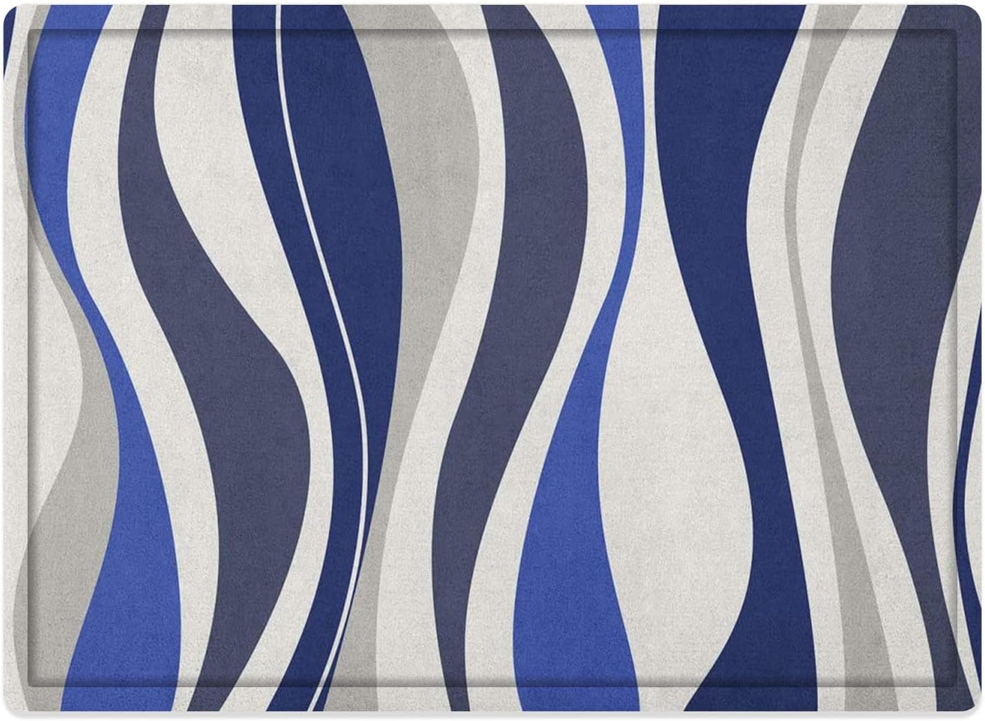 ESVET Door Mat Bathroom Mat NonSlip Vintage Retro Vibrant Stripes