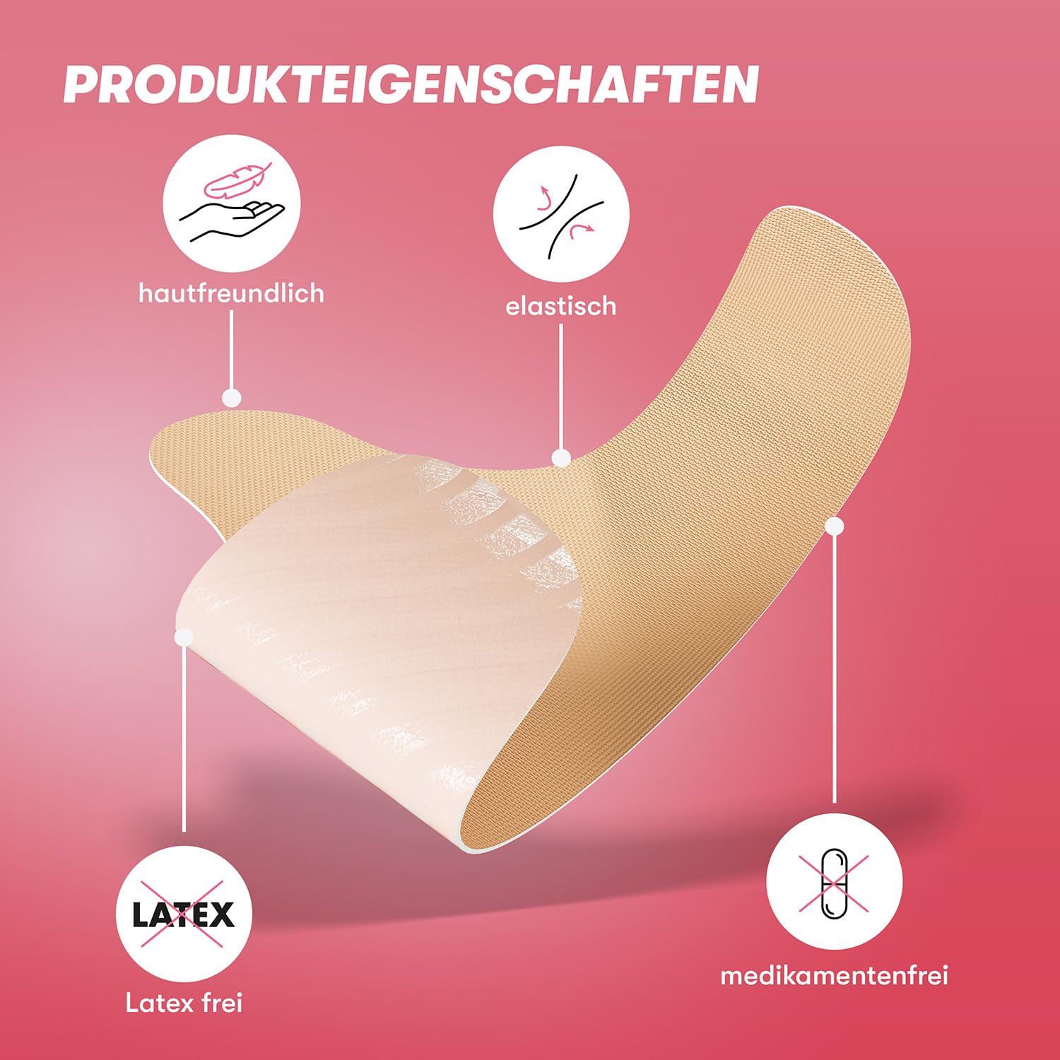 Kintex FaceTape - Nastro pretagliato per parti del viso come fronte, mento e guance, delicato sulla pelle e senza principi attivi