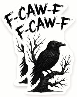 Raven Magnets - Gothic Home Decor - Bird Artwork - Fridge Magnets - 2 Pack - Sticks to Fridges, Lockers, Toolboxes & More - Made in USA - AQM8110
