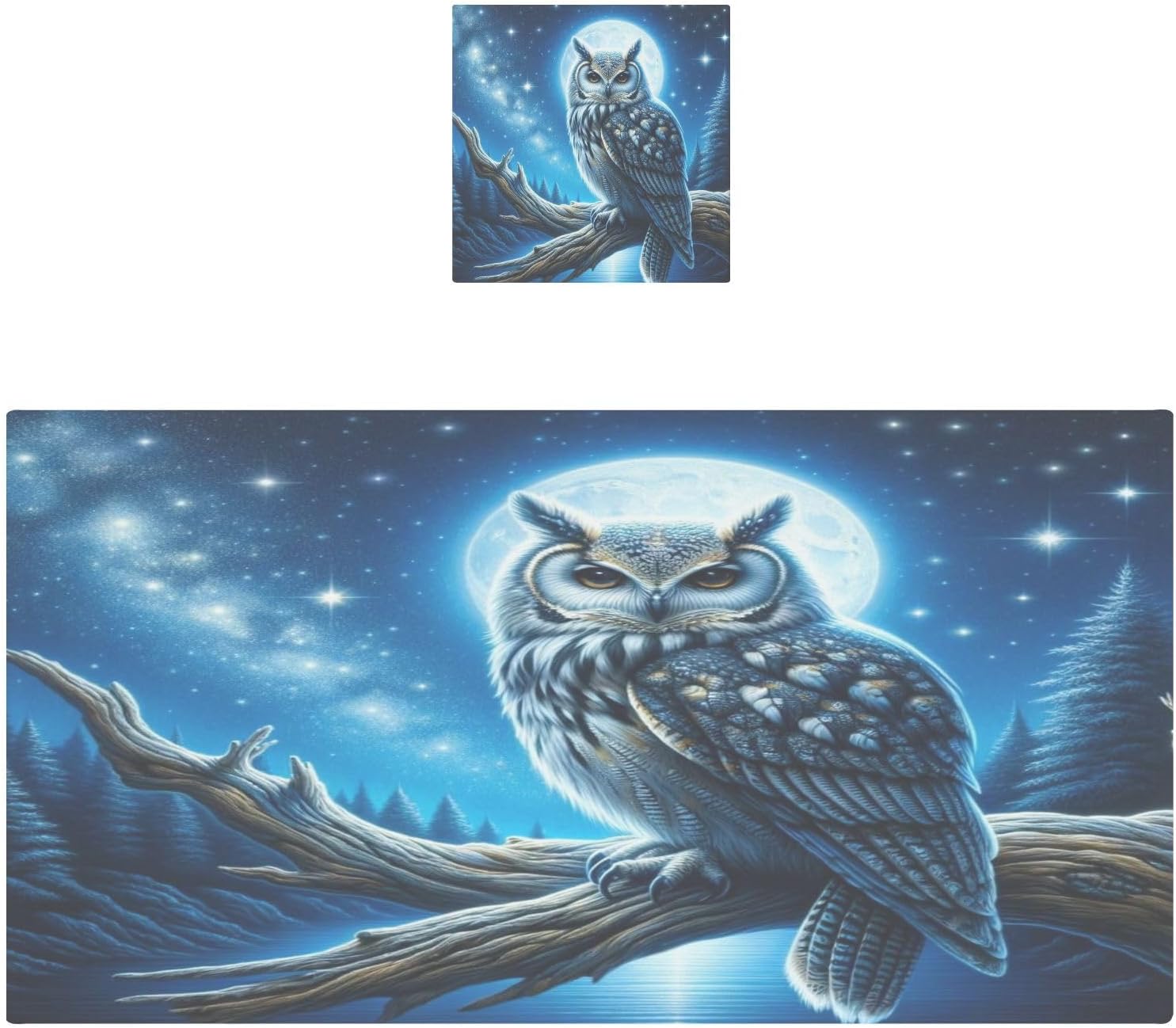 Hand Towels Premium Soft and Highly Absorbent Owl on A Branch 2 Pcs Towels for Bathroom Set 100% Cotton Decorative Face Towels