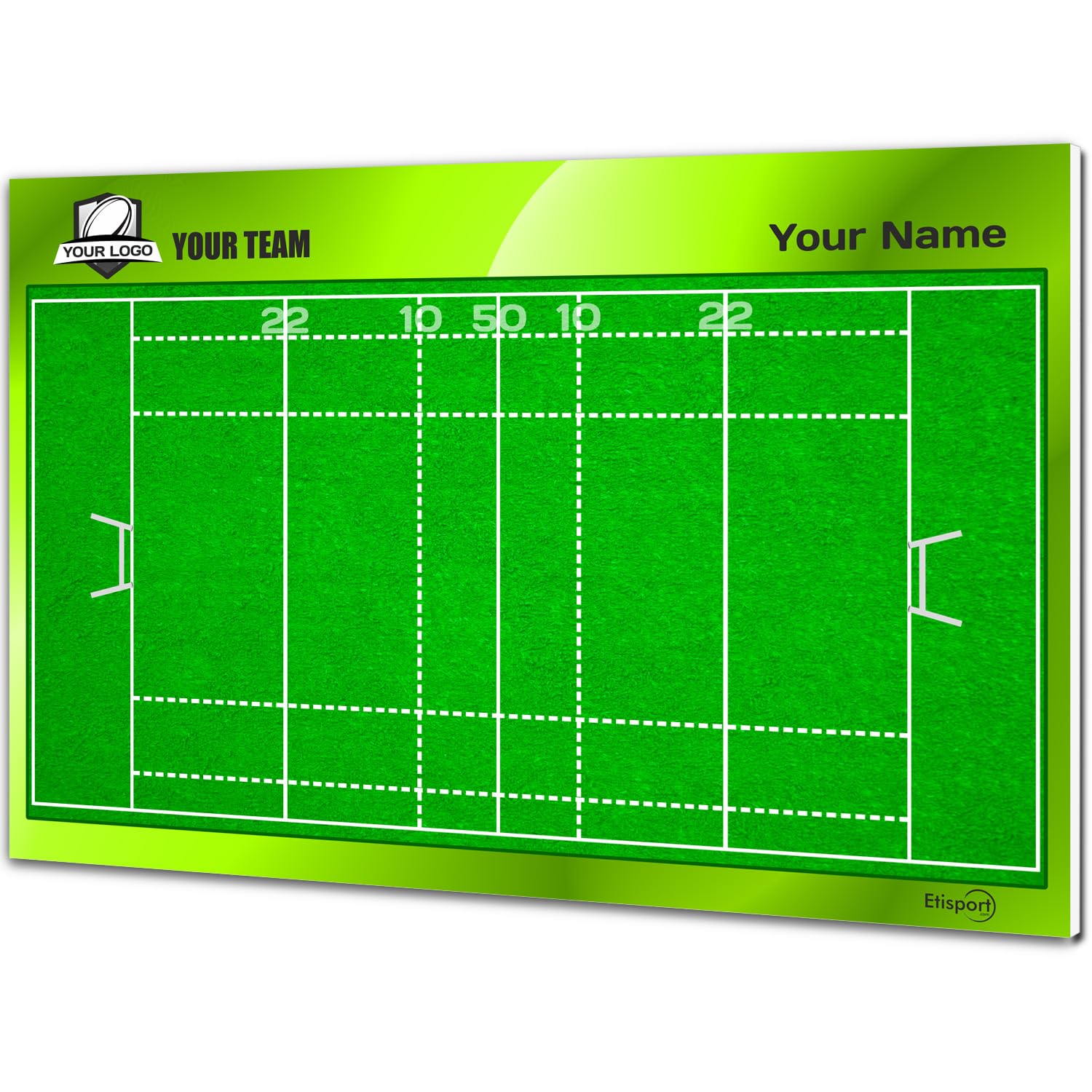 Tableau Tactique Personnalisé Pour Entraîneur De Gardien De Handball - Double Face Effaçable, Avec Logo Club, Nom & Couleur Au Choix
