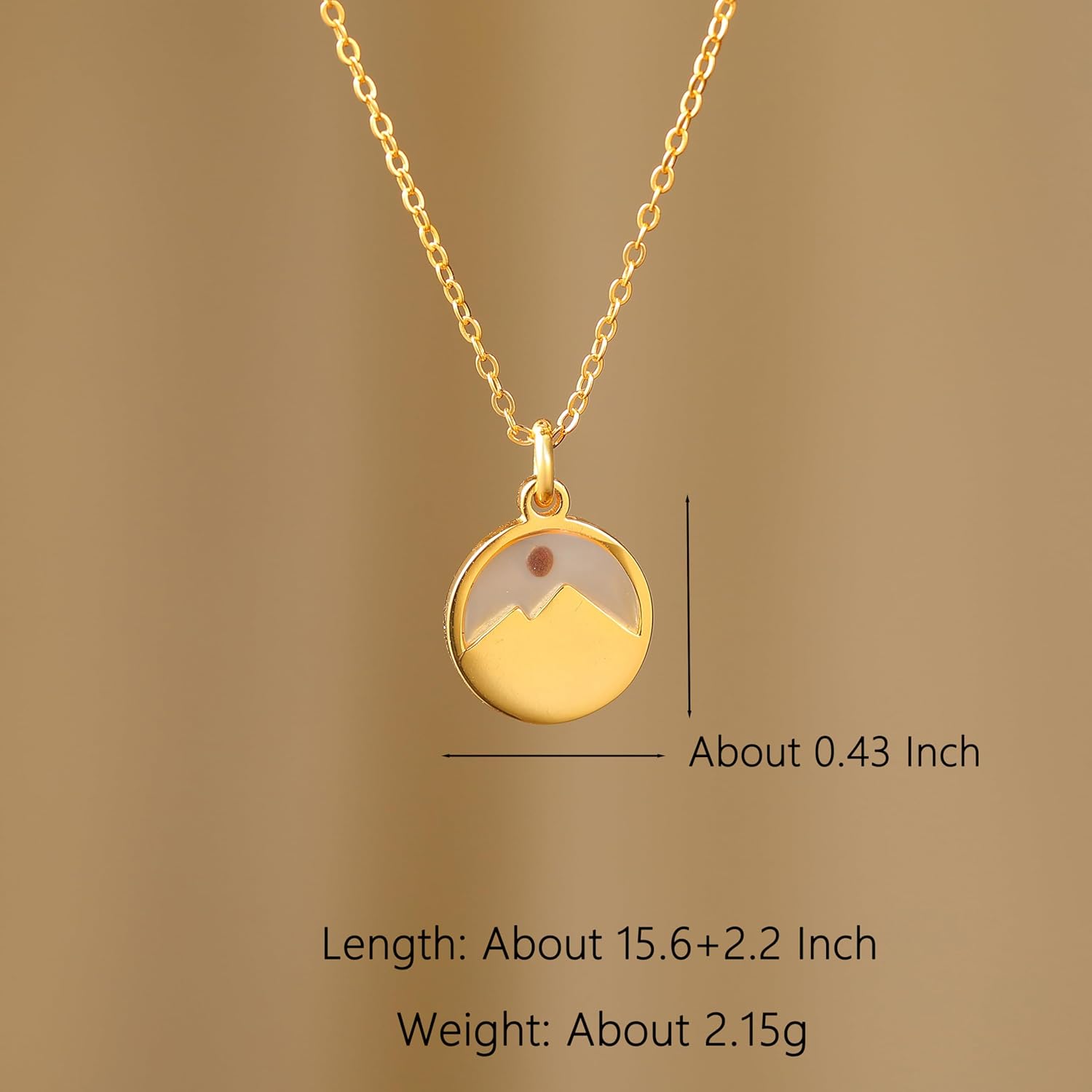 925 Sterling Silver Mountain Mustard Seed Necklace for Women Dainty 14k Gold Plated Pendant Necklace Graduation Necklaces Faith Jewelry Baptism Confirmation Religious Christian Gifts