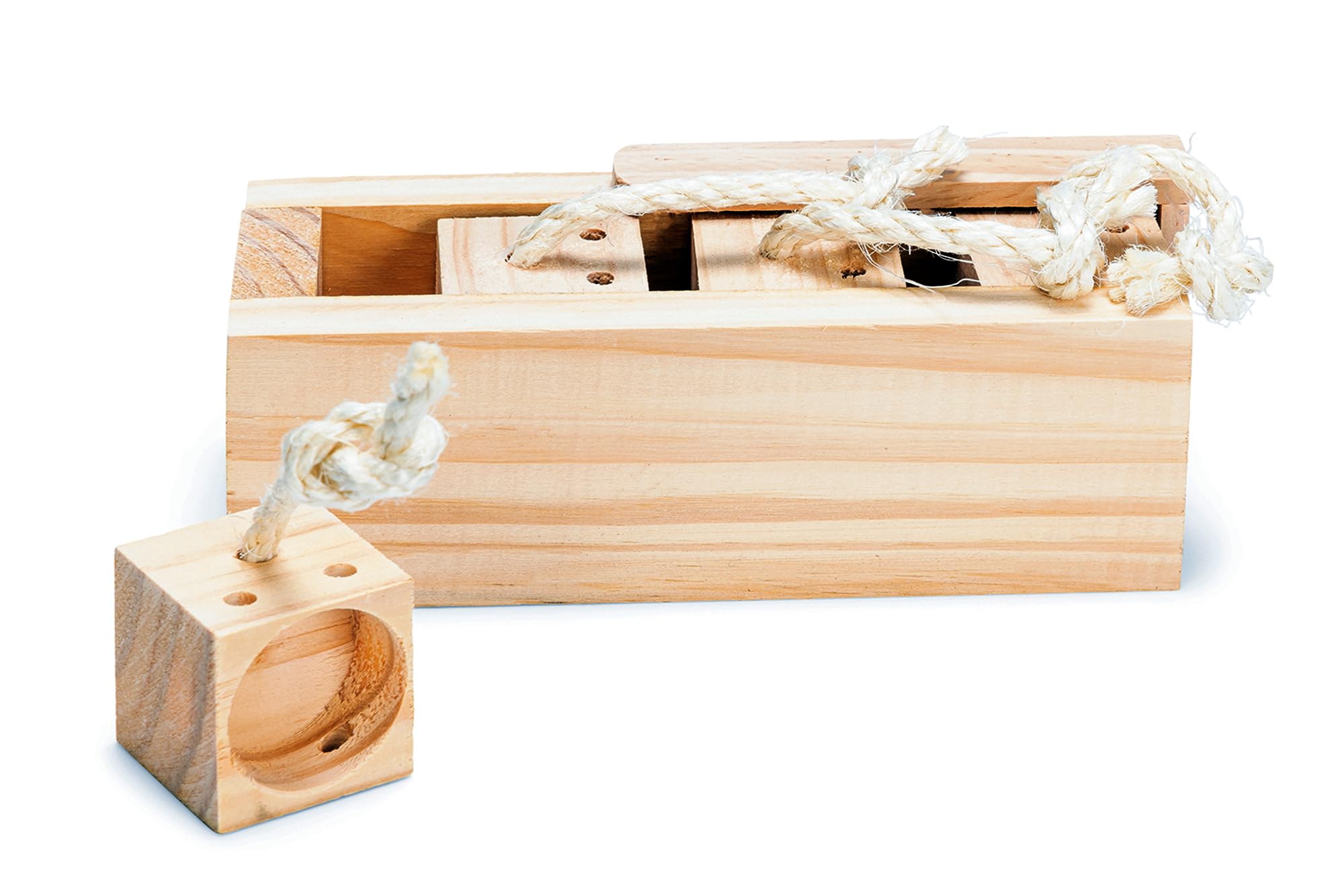 Karlie Rody Brain Train Cube, 4 klocki dł.: 21,5 cm szer.: 8,5 cm wys.: 7,5 cm naturalny