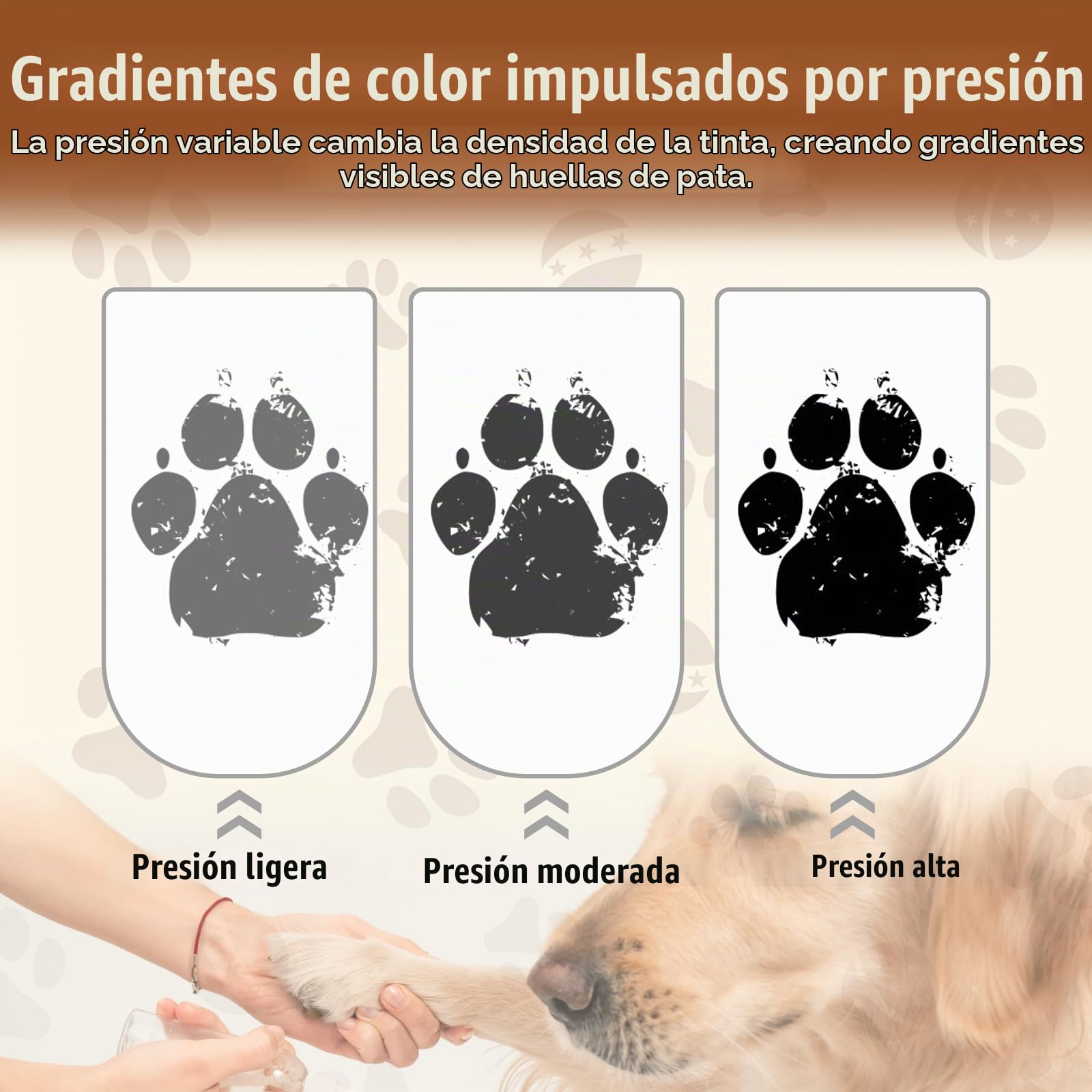 Set de Huellas de Mascota para Perro y Gato, Set de Huellas Sin Tinta de Perro, Set de Huellas de Manos y Pies de Bebé, Set de Huellas Limpias con Marco, Idea de Regalo