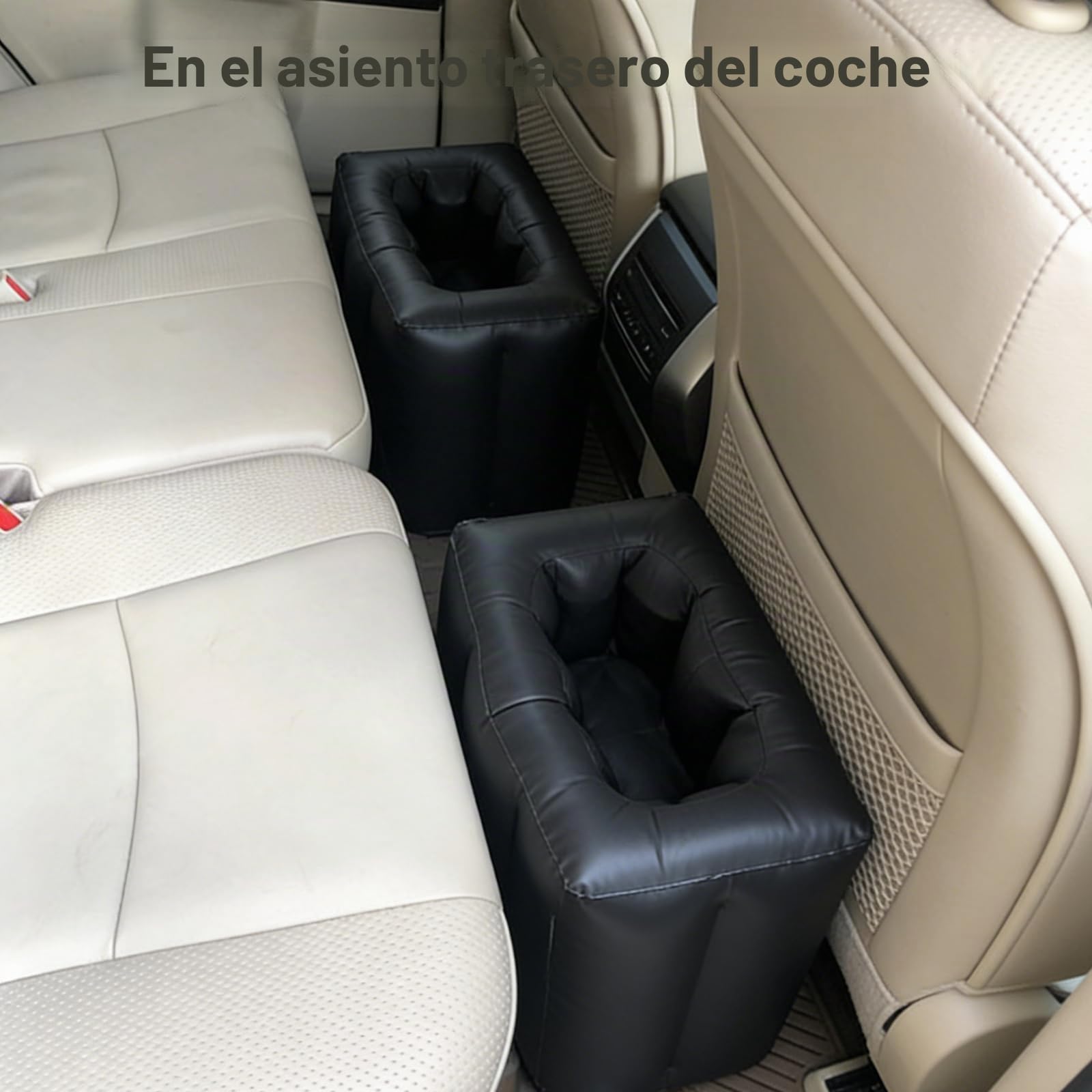 Reposapiés Hinchable de Viaje, Reposapiés Hinchable, 2 Piezas | Cojines de Llenado Portátiles, Relleno de Espacio para Vehículos, Para aviones, autobuses, trenes, oficinas, 35x38x45 Cm