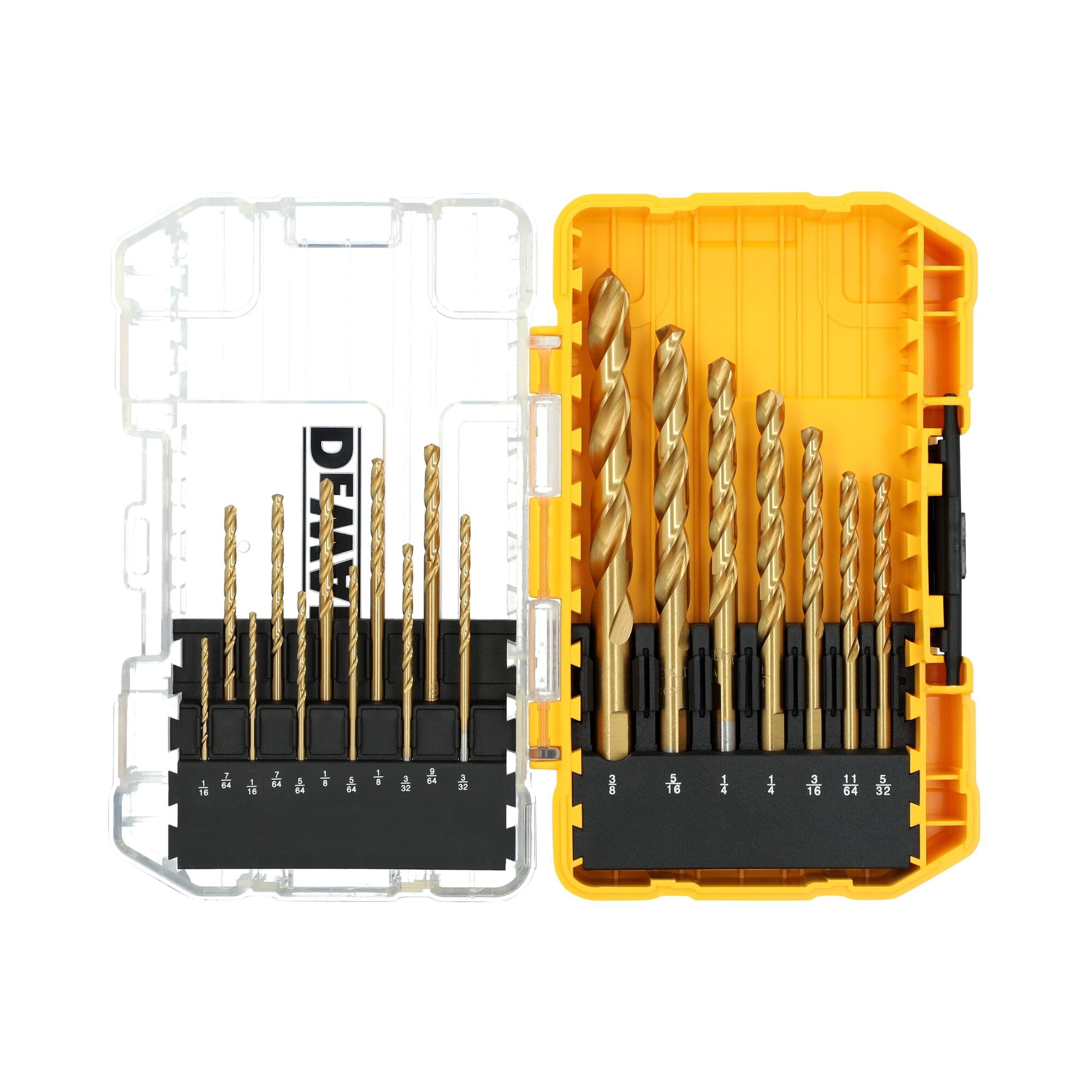 Diwariページ Amazon.com: DEWALT 18 Piece Drill Bit Set, Titanium Nitride Coated