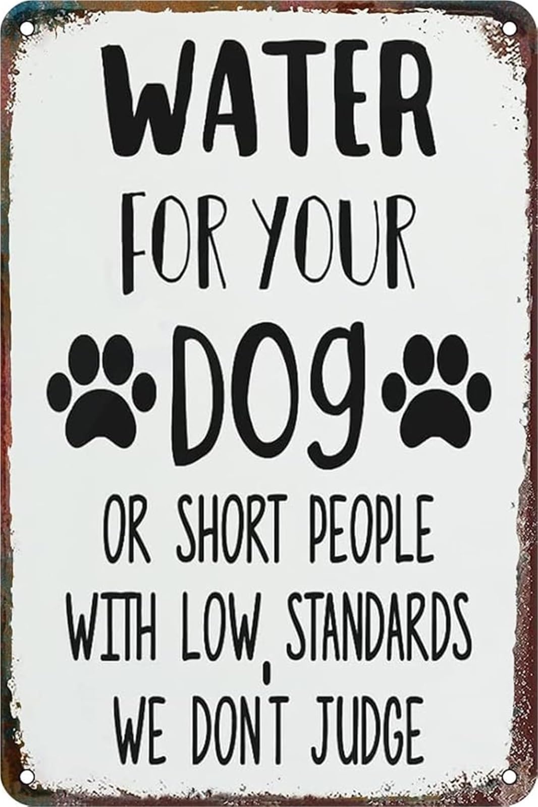NWPNLXEA Humorous Outdoor Decor Vintage Funny Dog Sign Aluminum Tin Plaque for Garage and Patio (8 X 12 in)