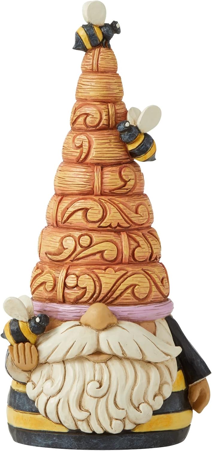 Enesco Jim Shore Heartwood Creek Bumblebee Honeycomb Gnome Figurine, 6 Inch, Multicolor