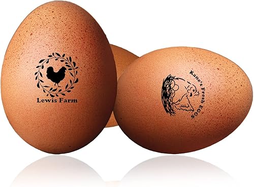 PrudoPex Sello de huevo para huevos frescos, sello de huevo personalizado, sello personalizable para huevos frescos de granja, huevo de pollo