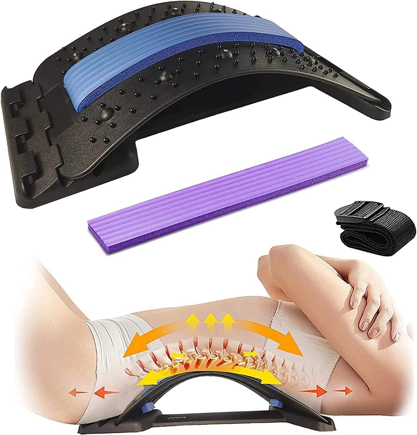 AFTRYOUGO Back Stretcher with, Chest Expander, Lumbar Back
