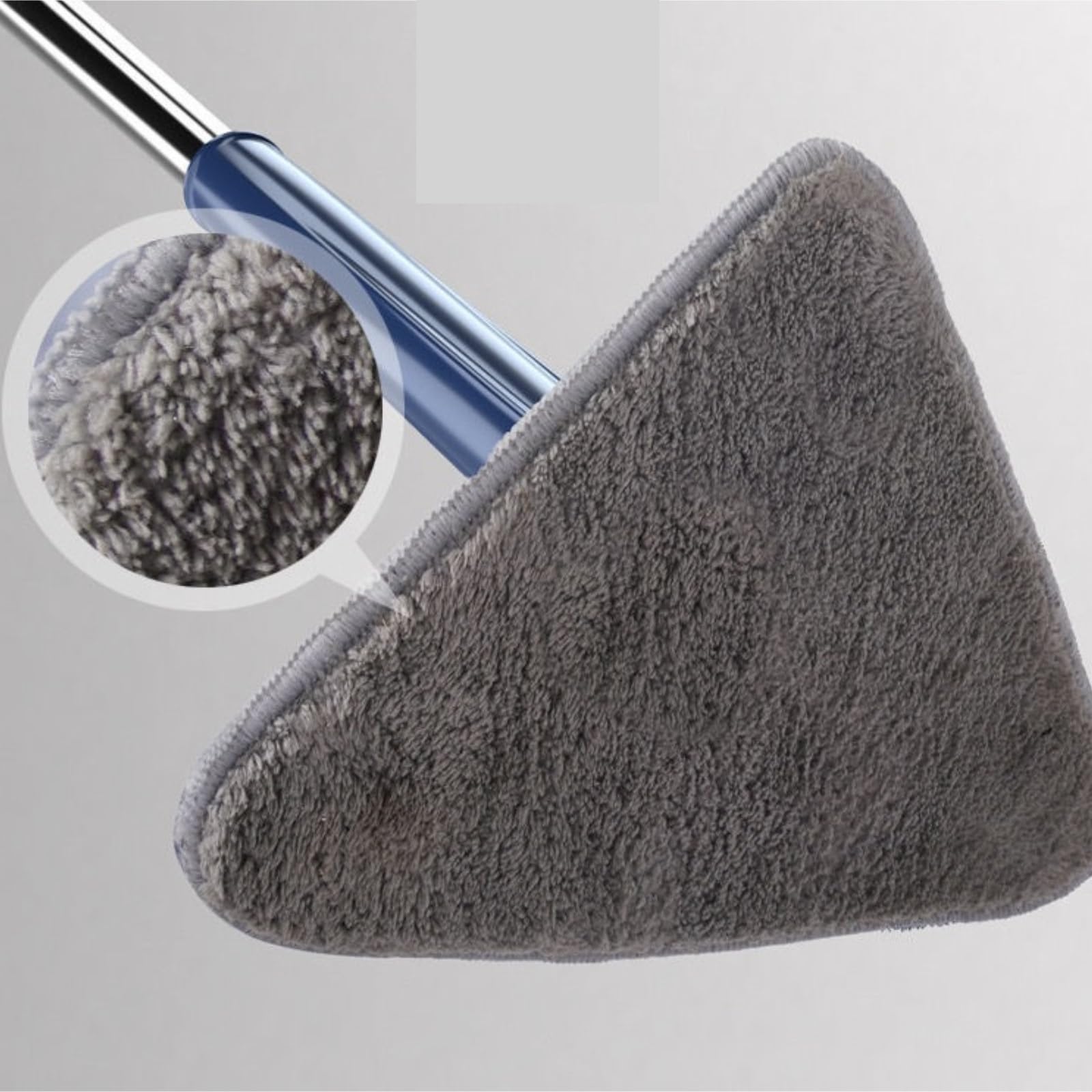Mop Podłogowy Mop Trójkątny Może Rozciągać Się O 360 Stopni, Obrotowy Mop Obrotowy, Superchłonna Ściereczka Czyszcząca Mop do Czyszczenia(White)