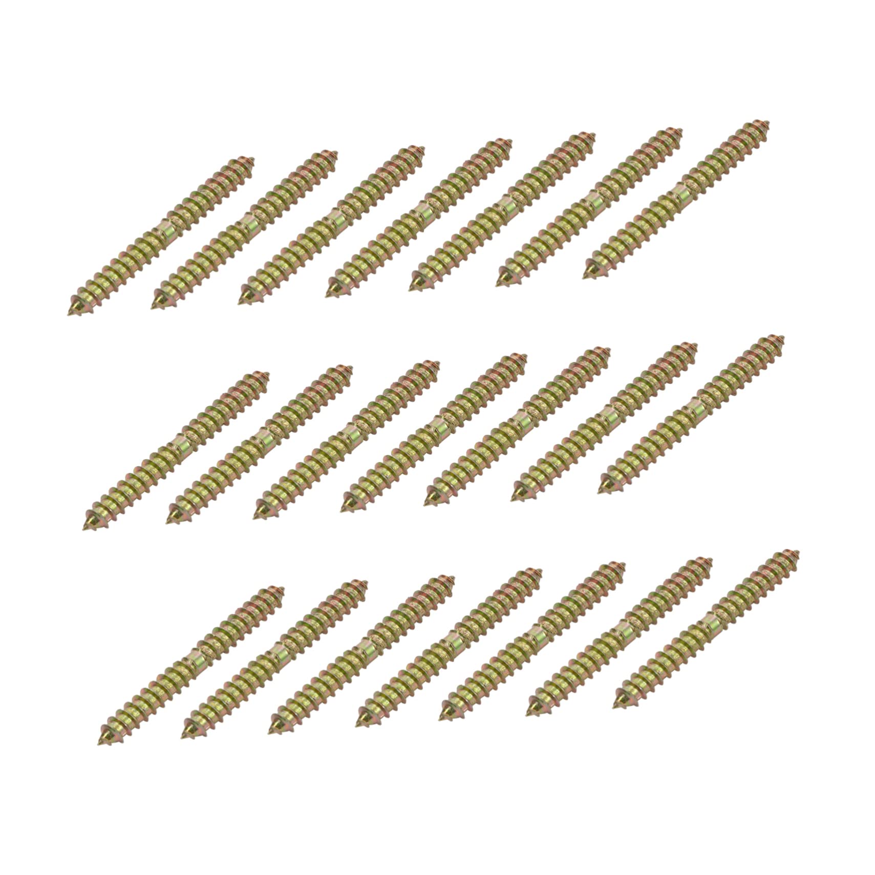 SOLUSTRE 40pcs Zinc Galvanized Self-Tapping Thread Screws Double-Headed for Wood to Wood Connections