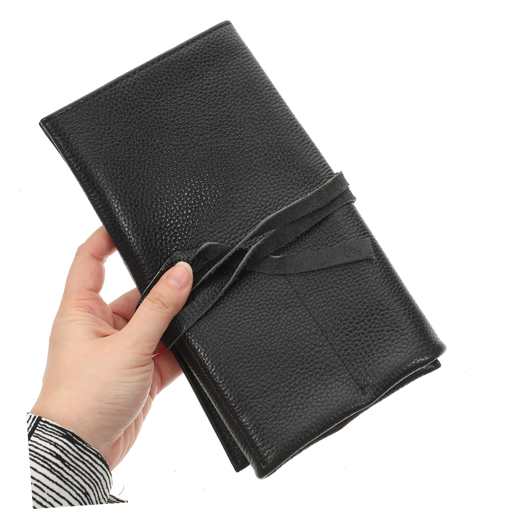 Toyvian Uhrenreisetasche aus Leder, Schwarz, Faltbar, Kompakt und Elegant | Reise Uhrenetui mit Reißverschluss, Schützt vor Kratzern, Leicht und Handlich für Uhrenliebhaber