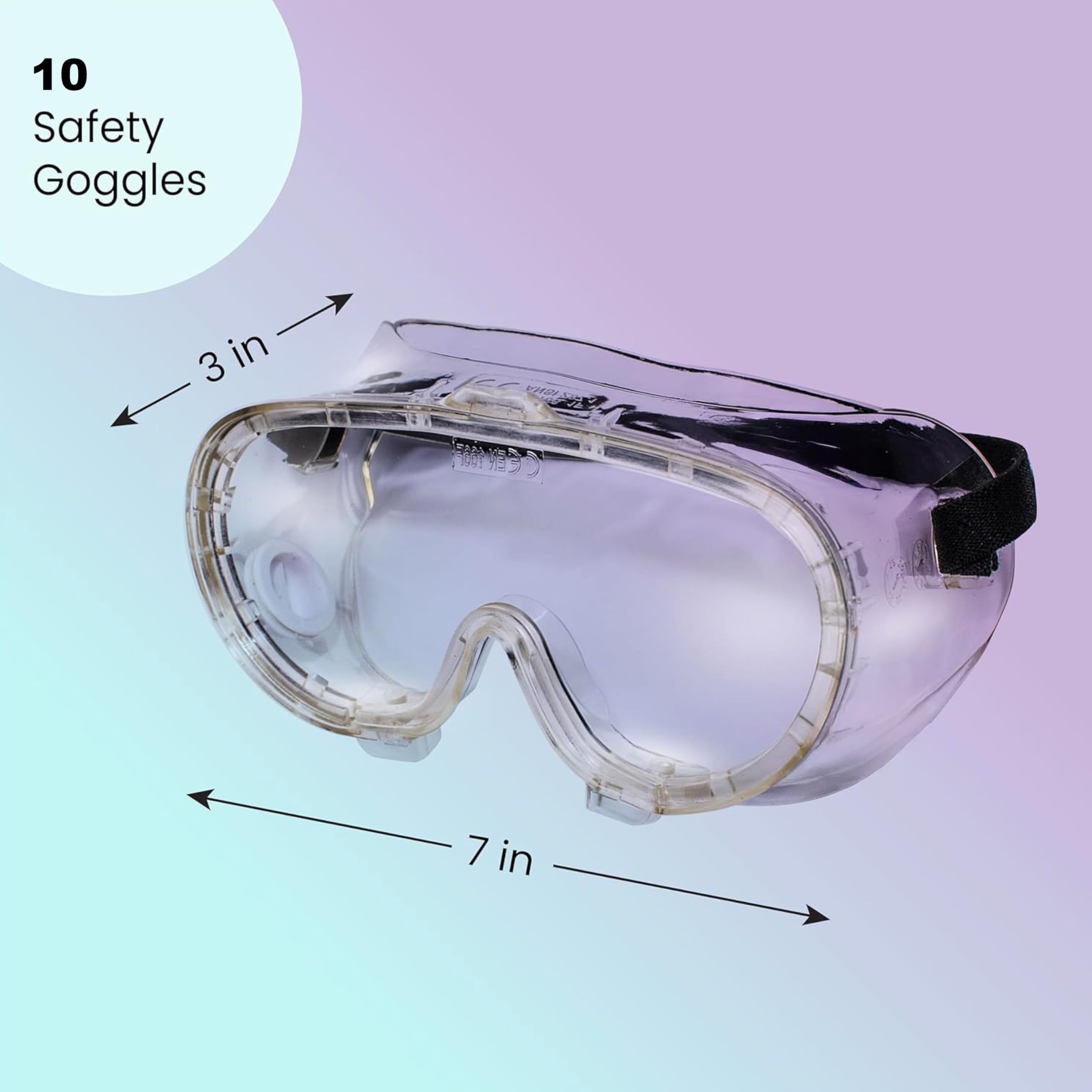 Aqulius 10er-Pack Schutzbrillen (10er-Pack Schutzbrillen) Kristallklarer Augenschutz - perfekt für Bau, Schießen, Laborarbeit und mehr!