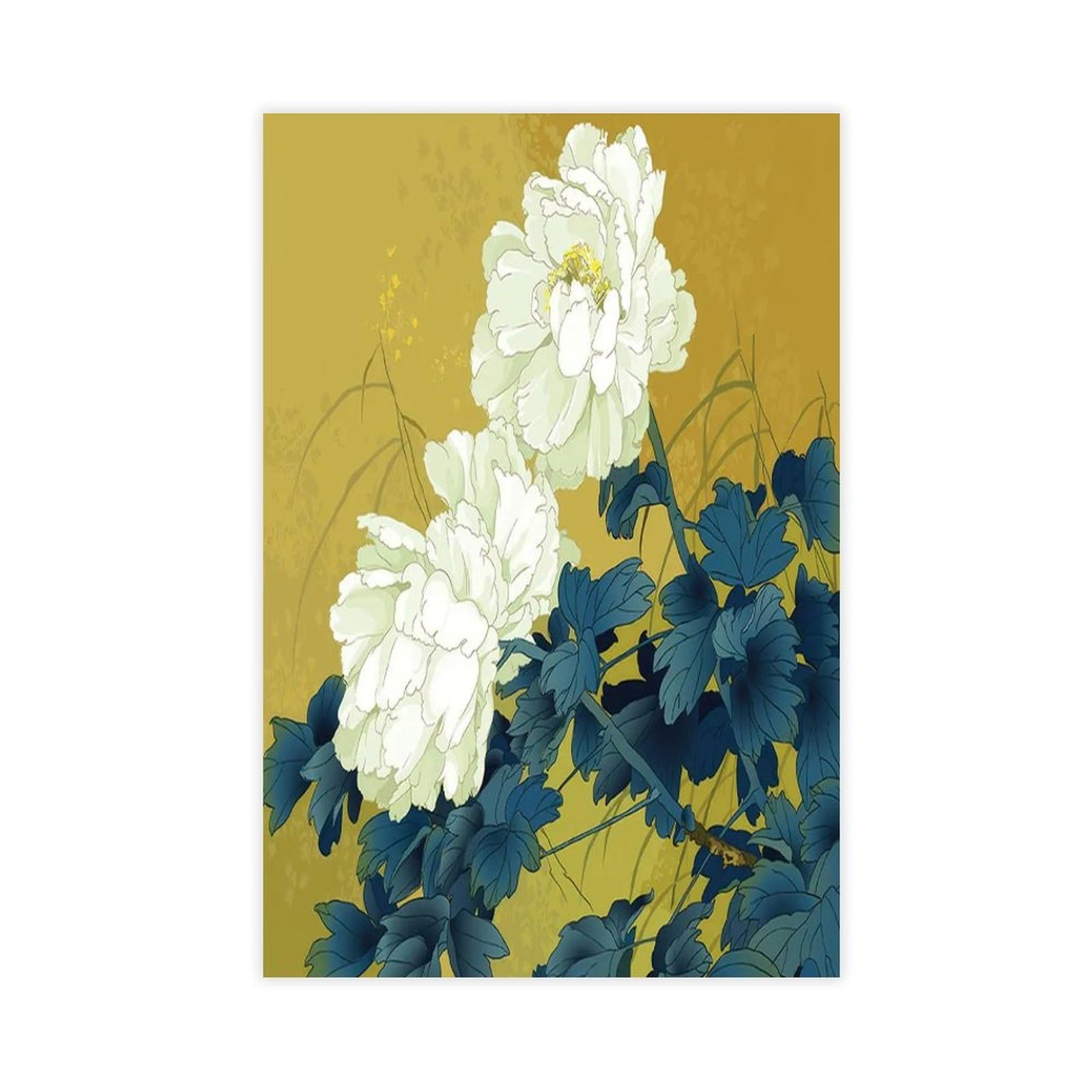 Bareronor Japanese Flowers Poster Canvas Poster Bedroom Decor Landscape Office Room Decor Gift 24" L X 36" W