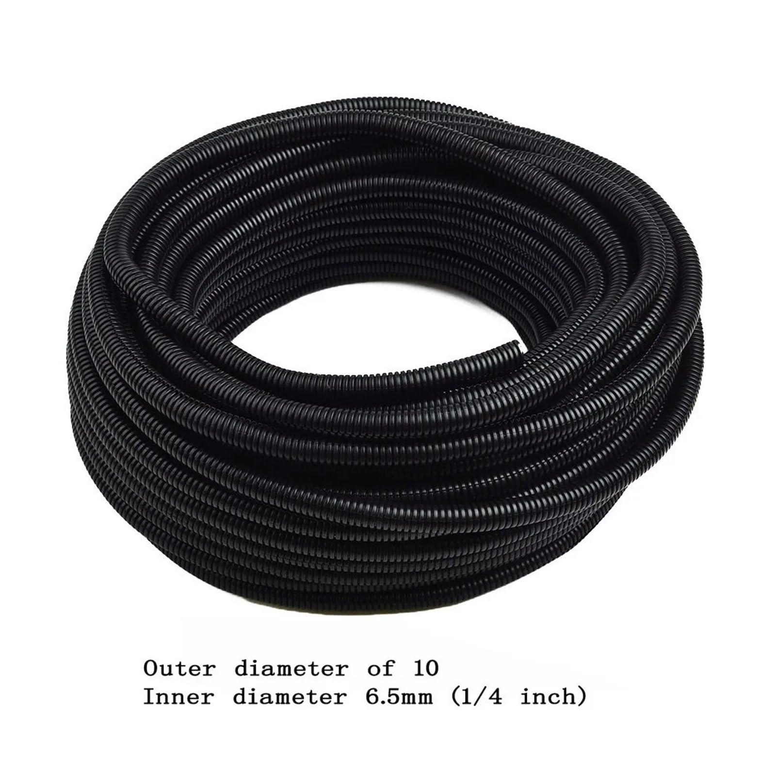 Tubo corrugato, Condotto corrugato diviso in polietilene da 30 m, diametro interno 6,5 mm/10 mm(10mm)