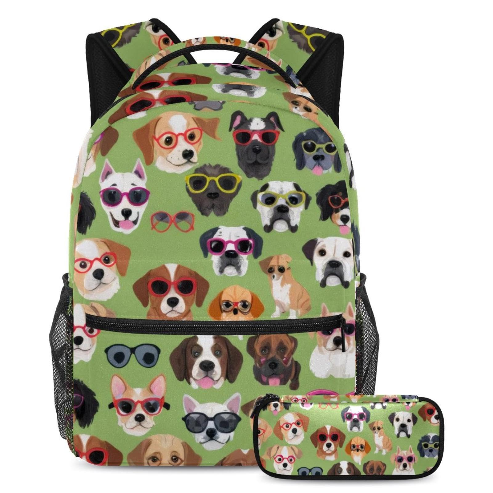 Sac d'école grande capacité avec trousse à crayons lot de 2 sacs dos ergonomiques
