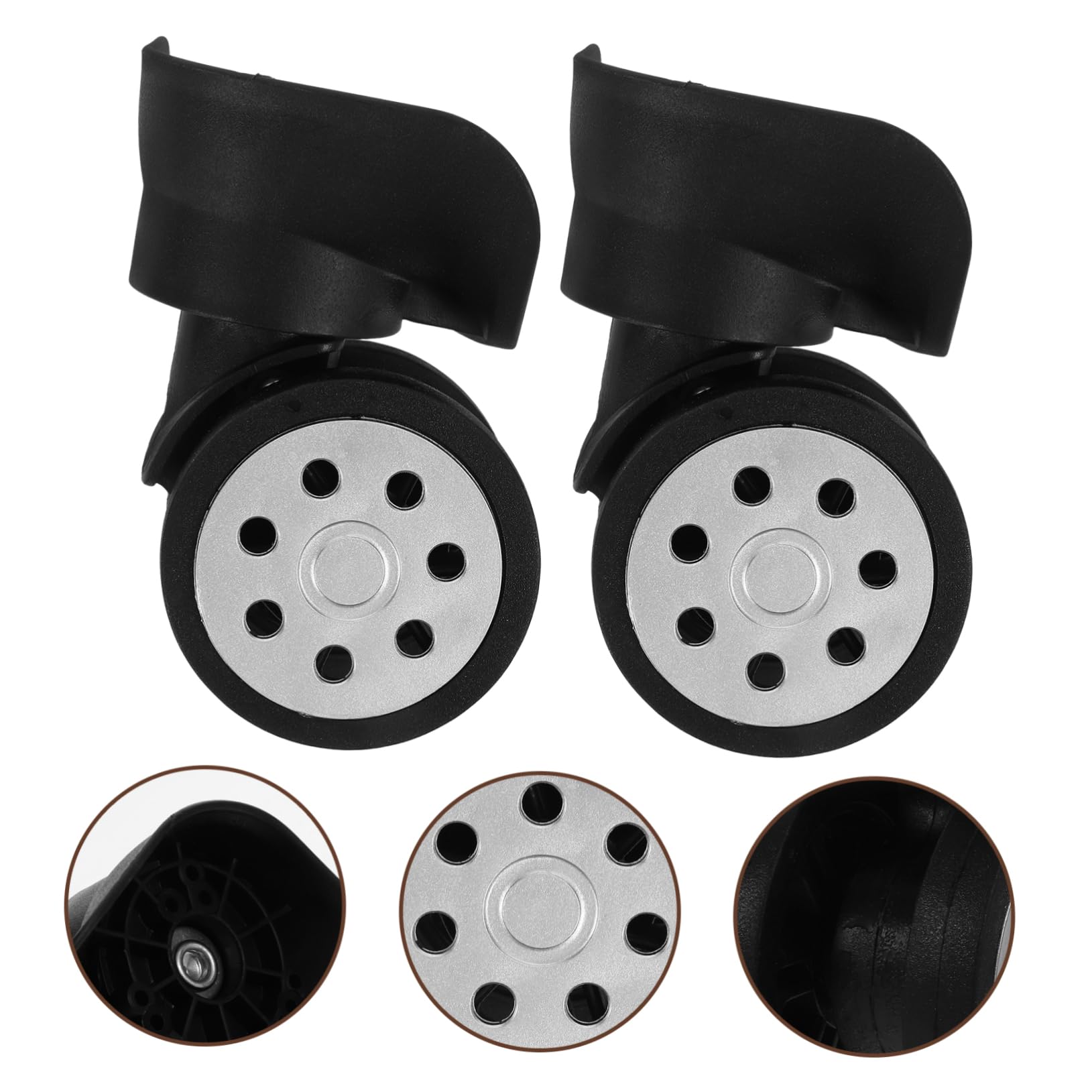 NUOBESTY 12 Piezas ruedas de maleta ruedas giratorias accesorios de viaje equipaje maleta ruedas de repuesto reemplazo de reparación de rueda de maleta rueda giratoria de equipaje plástico