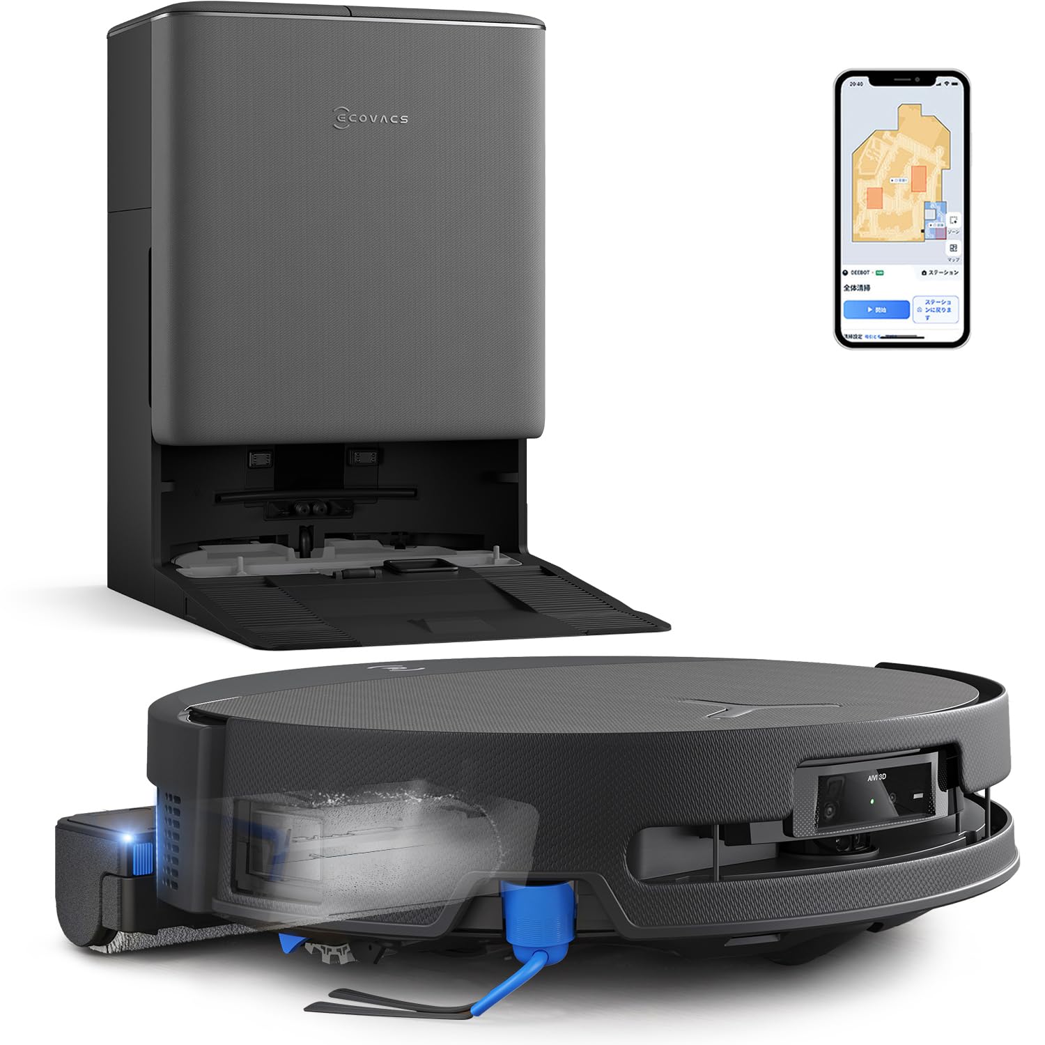 DEEBOT T90 RRO OMNI 2026 全自動 ロボット掃除機 Amazon.co.jp: ECOVACS(エコバックス) DEEBOT T90 OMNI ローラー式強力