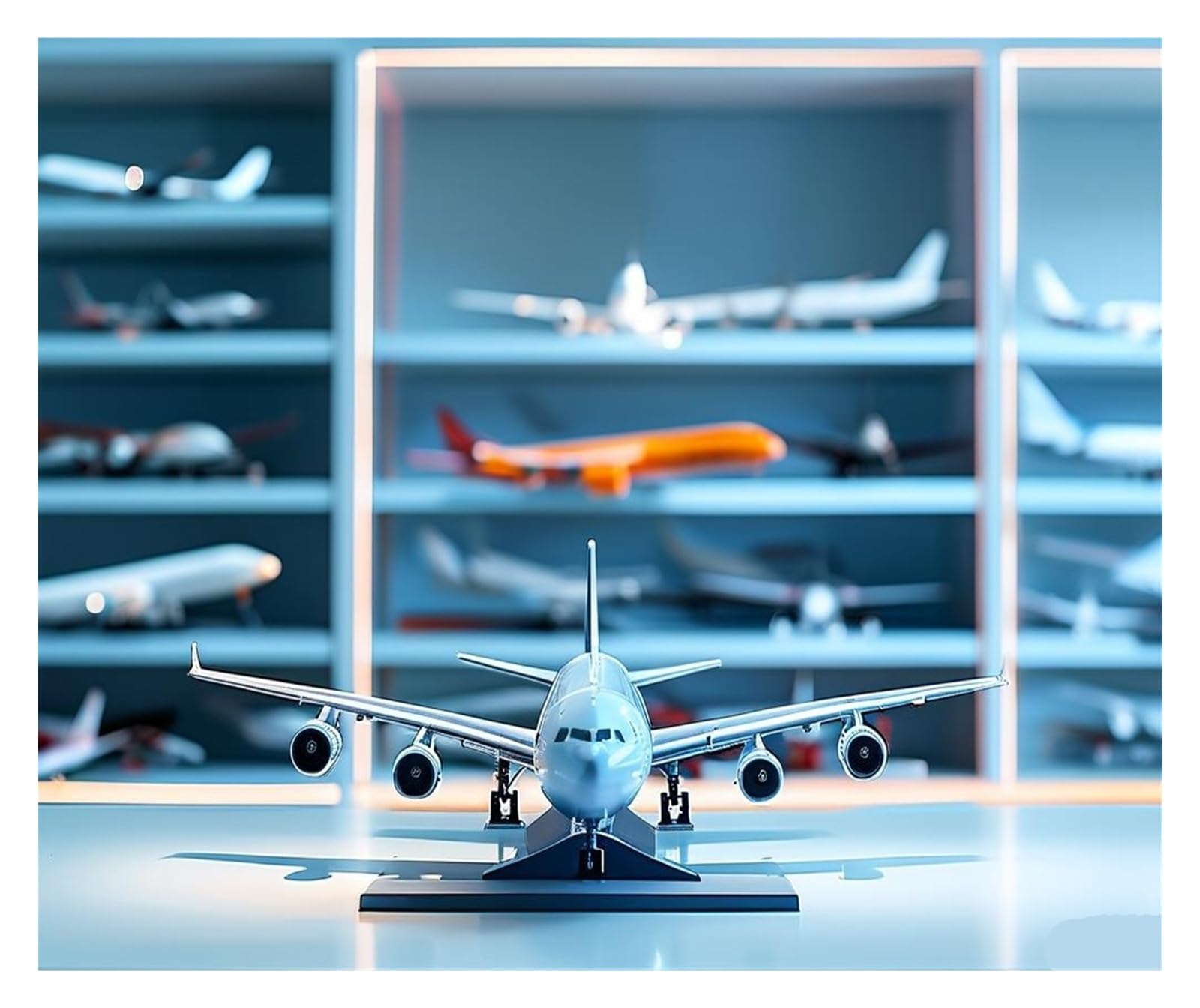 Odlewany metalowy model samolotu samolotu dla 380 samolotów Argentine Airlines 47CM odlewane modele samolotów do dekoracji samolotów do kolekcji i ekspozycji (ze światłem)