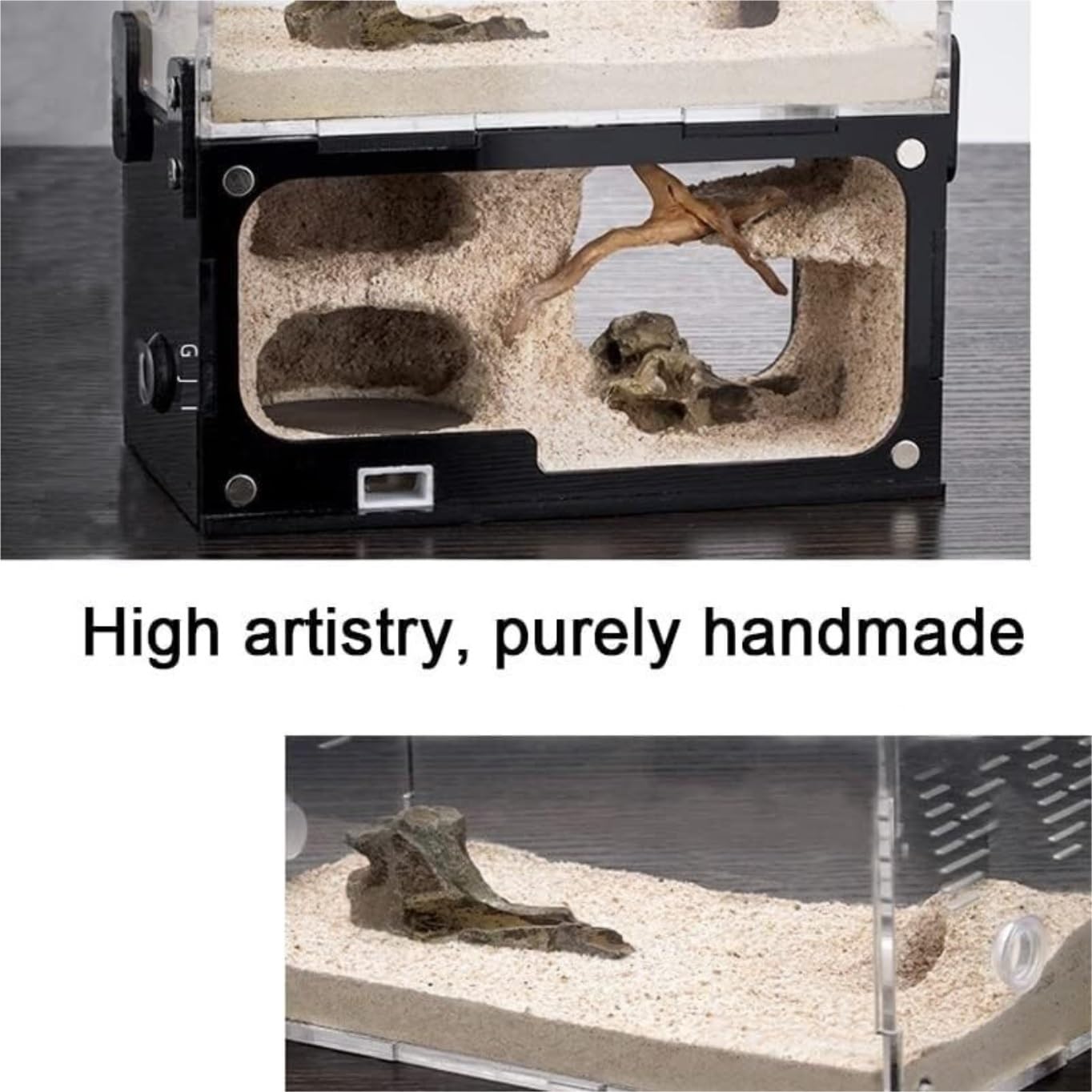 Ameisen Terrarium Betonameisenfarm Mit Jagdgebiet, Unbegrenzte Vertikale Erweiterung, Ameisennest, Haustierameisenhaufen, Werkstatt, Schloss Formicarium(7.5cm)