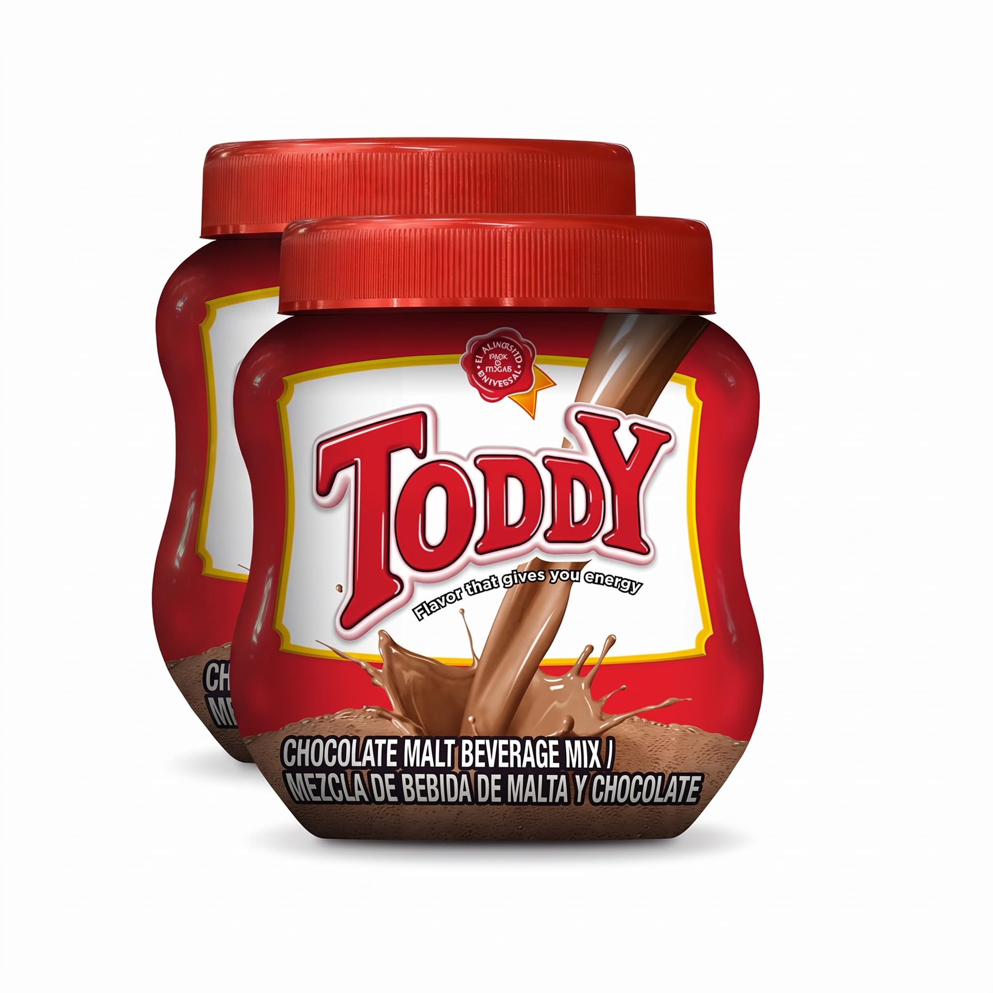 Chocolate Powder Drink Mix - Breakfast Shake with Vitamins and Proteins by Toddy – 14.1 Ounce (Pack of 2)