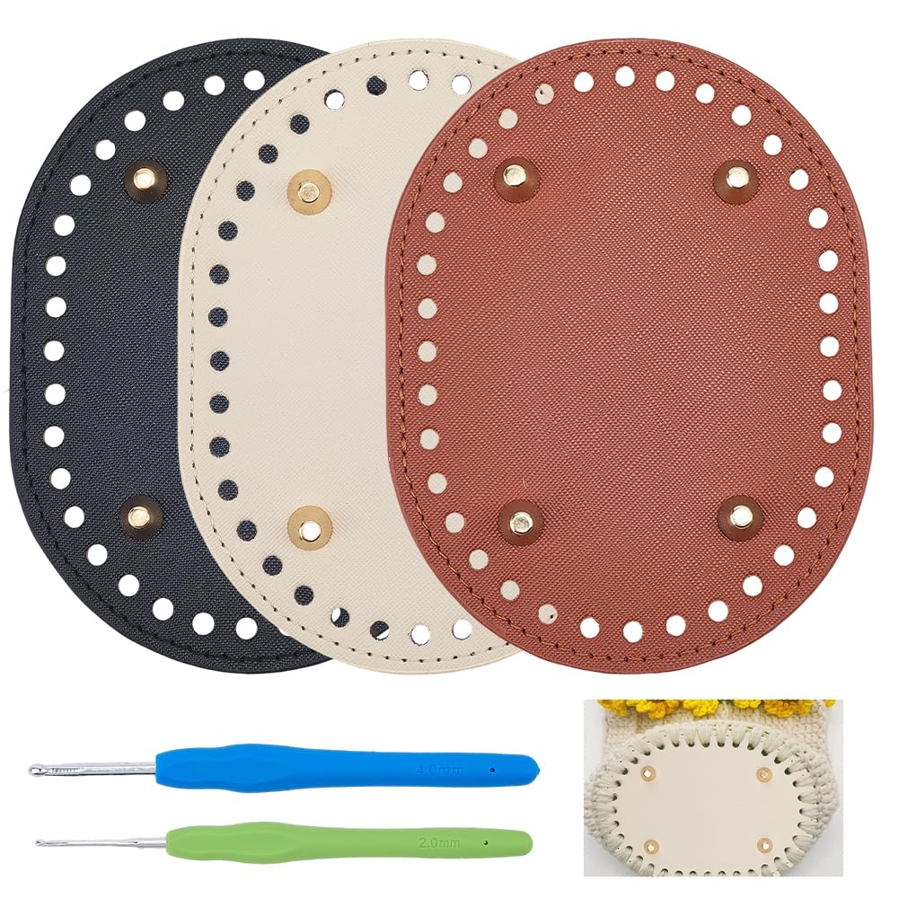 Base de cuero sintético para tejer bolsos artesanales de crochet en tus tardes libres