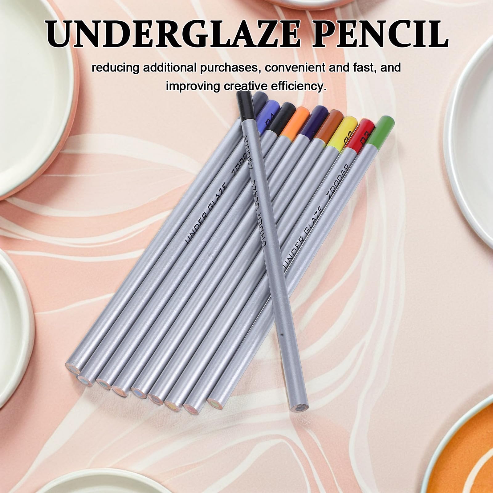 DOITOOL 1 zestaw ceramicznych kredek do kolorowania podszkliwnego – narzędzie do dekorowania ceramiki, precyzyjny aplikator szkliwa, marker do szkicowania, do tworzenia glinianej sztuki ceramicznej