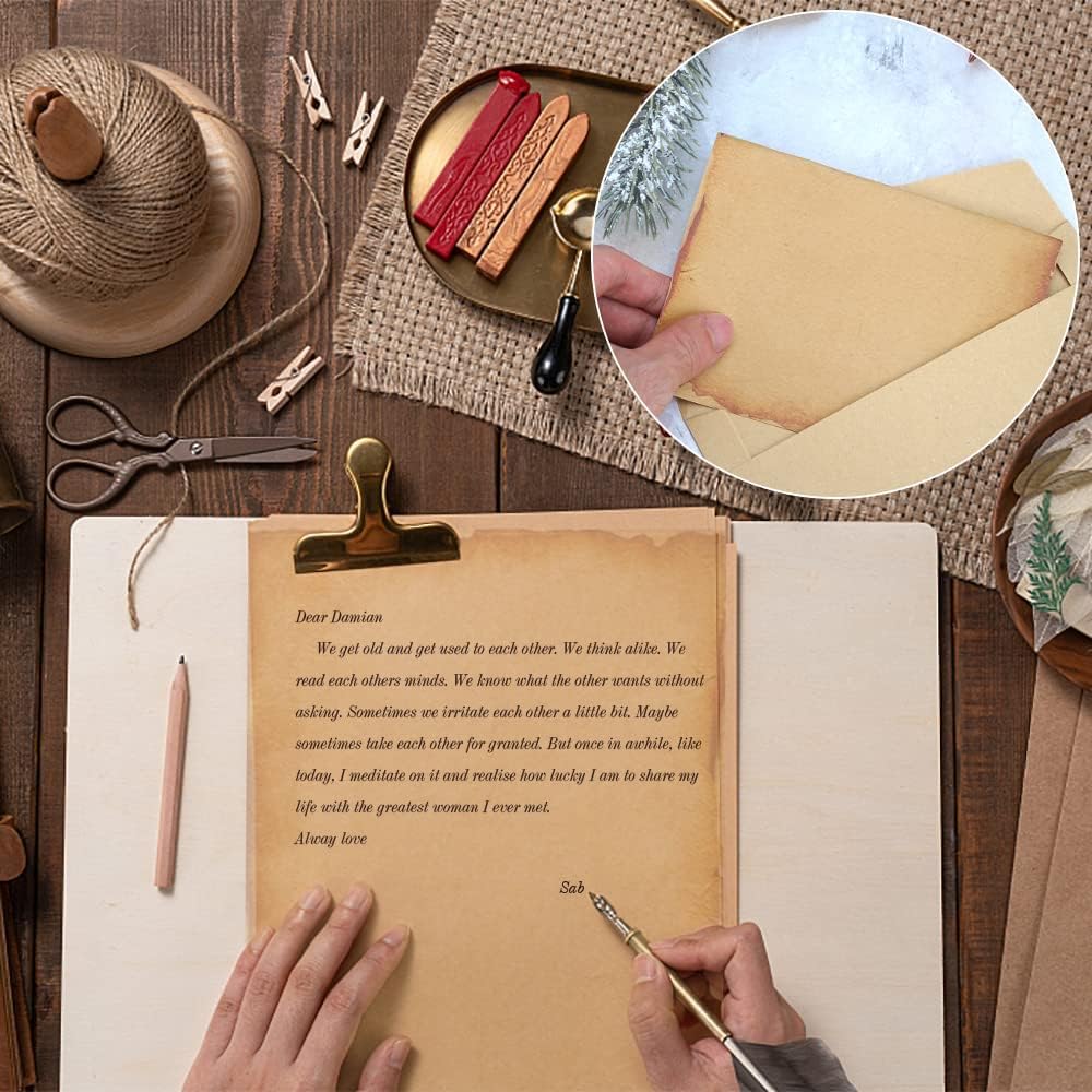 60 Pièces Enveloppes en Papier Lettres Set papier à lettre vintage avec 60 Pièces Enveloppes en Papier Lettres Set papier à lettre vintage avec