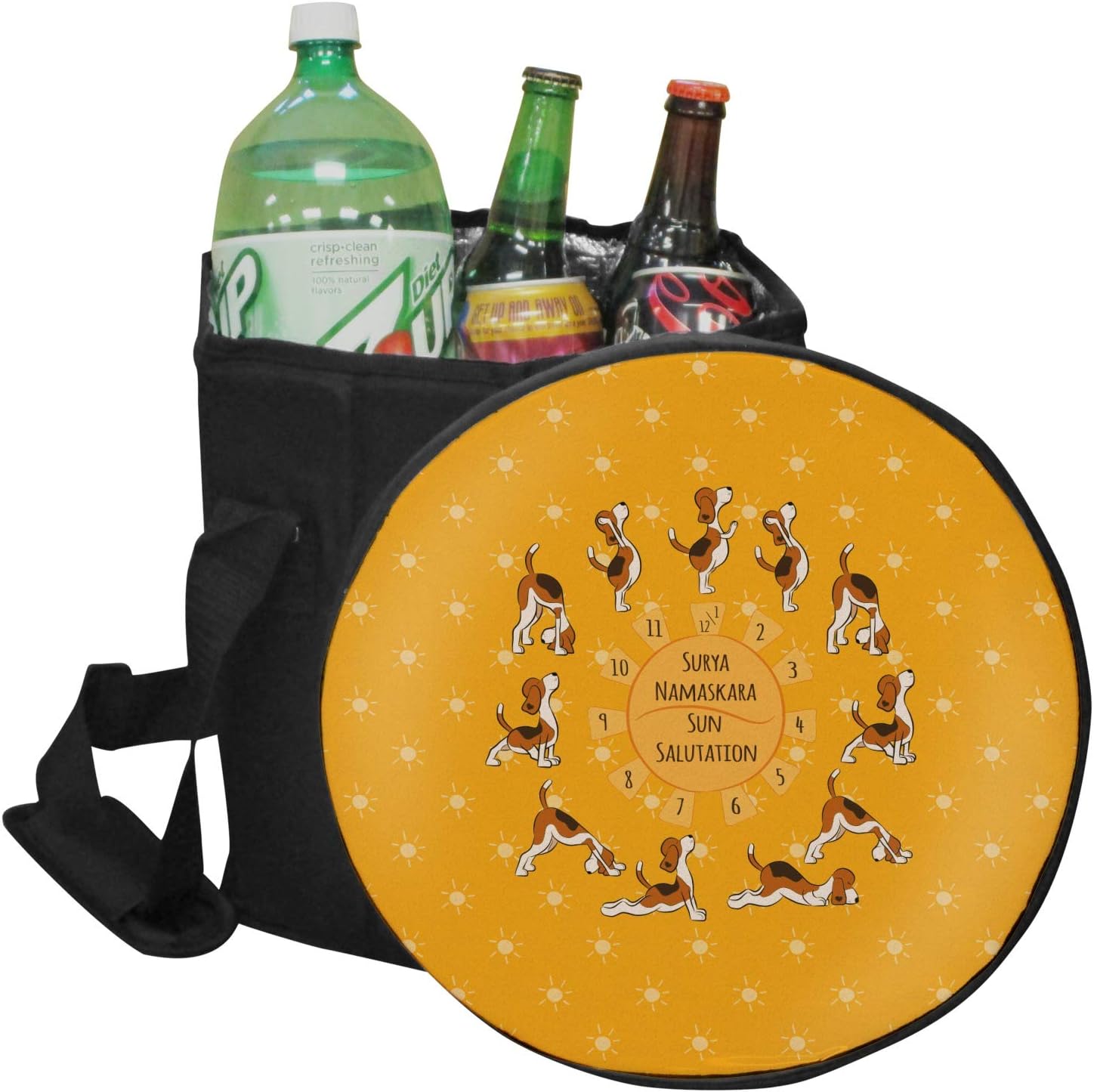 YouCustomizeIt Yoga Dogs Sun Salutations Collapsible Cooler & Seat