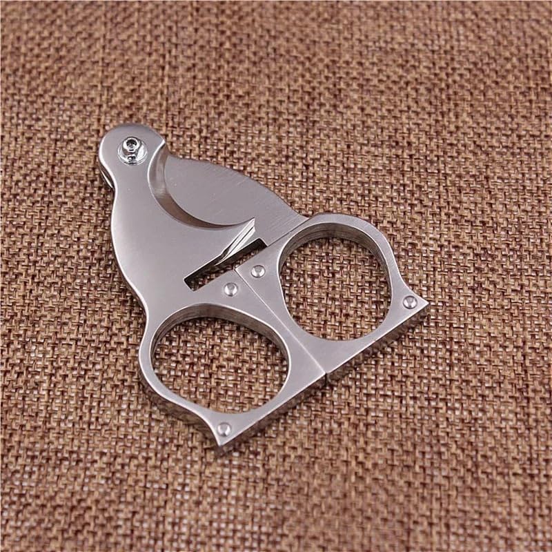 Stainless Steel Cigar Cutter Double Blades Sharp Scissors Multipurpose Guillotine Cutting Tool for Gifts