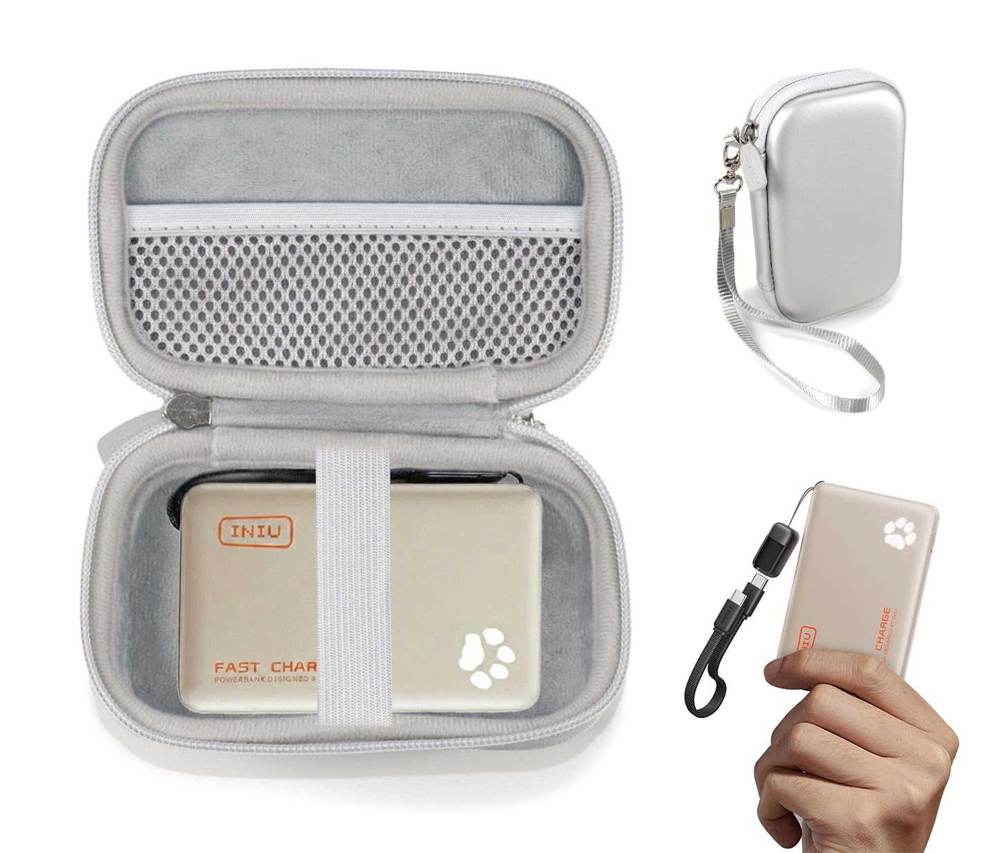 Funda INIU P41 10000mAh resistente de EVA con interior antimpactos 6