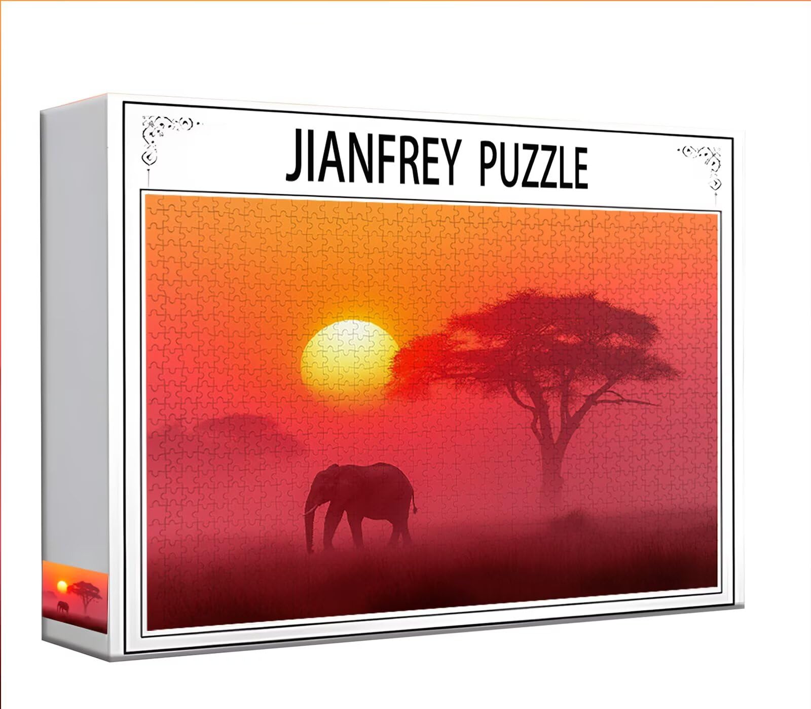 Puzzle 2000 Teile Elefant Wiese Puzzle Erwachsene Anspruchsvoll, Klassische Holzpuzzle Erwachsene, Puzzlespiele für Die Ganze Familie, Wooden Jigsaw Puzzel ab 14 Jahre für Junge Mädchen Geschenke L-51