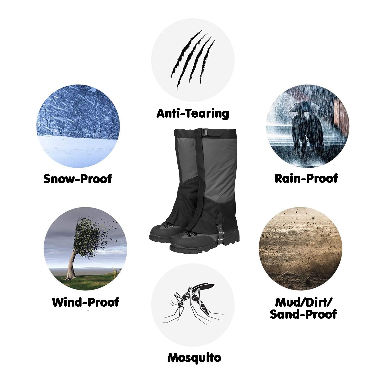 Guêtres De Jambe, Chaussures De Protection Anti-morsure De Serpent, For Les Activités De Plein Air Sur La Neige, Guêtres De Randonnée, Équipement D'escalade Sur Neige For Hommes