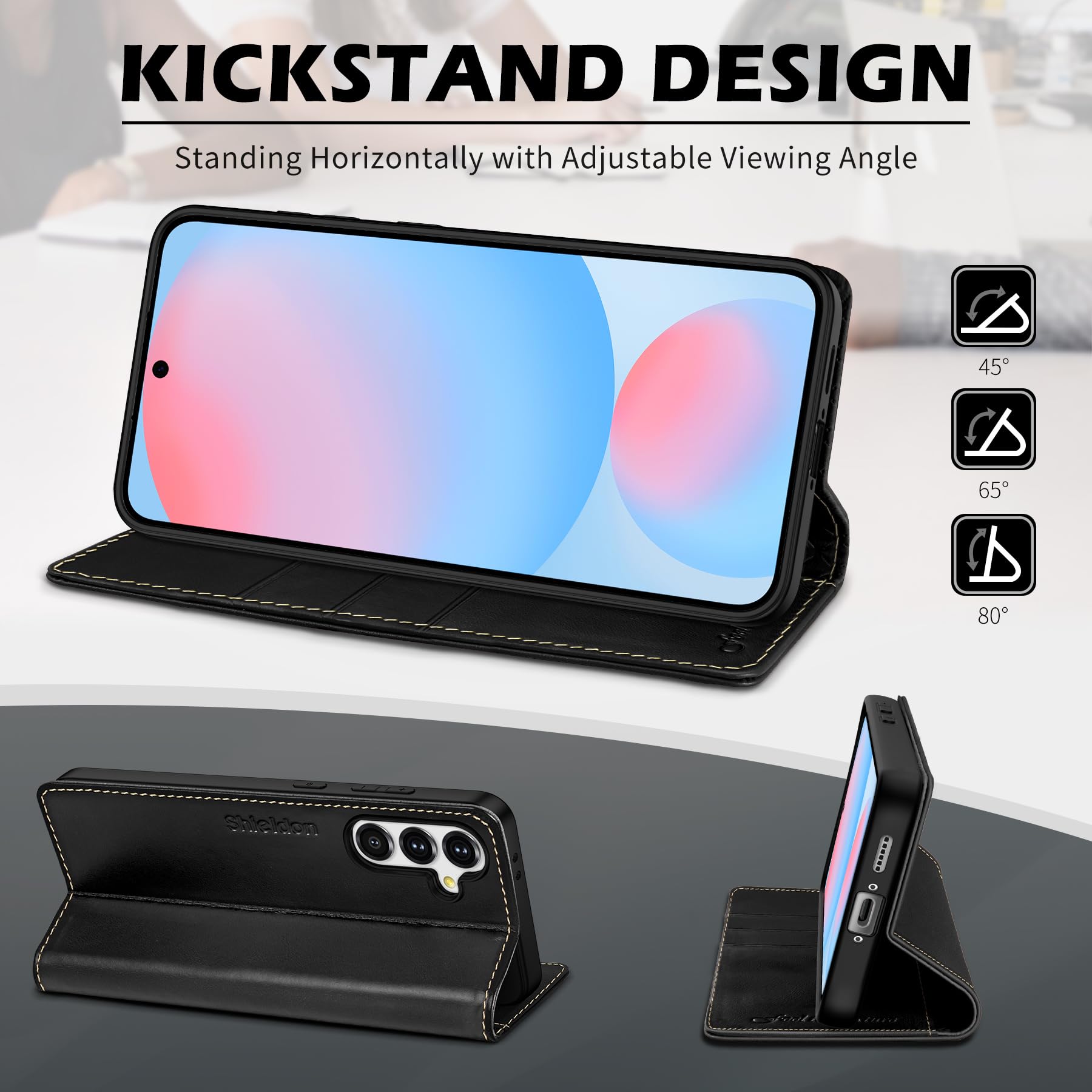 SHIELDON Wallet Case for Galaxy S24 FE 6.7" - Image 4