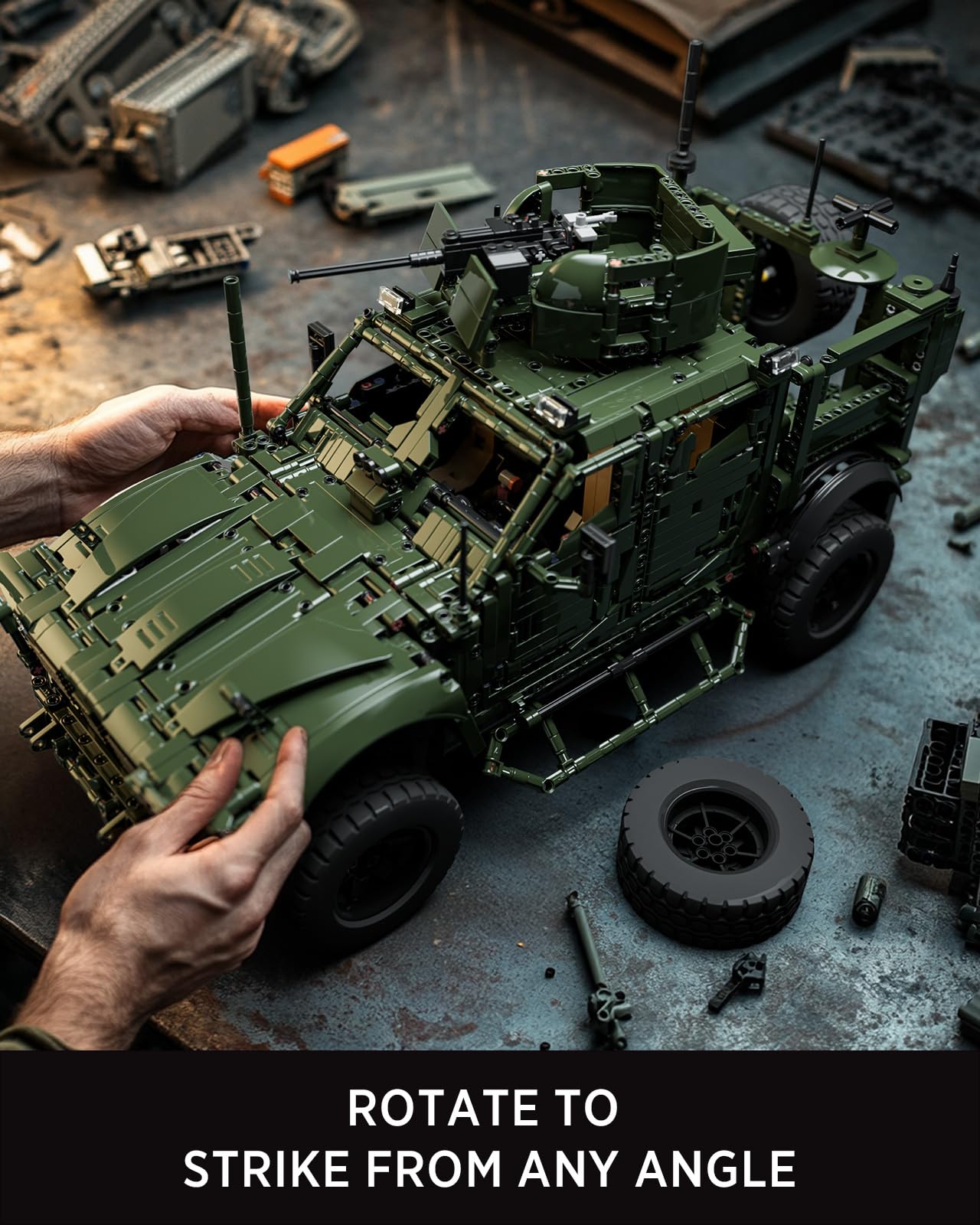 Nifeliz M-ATV Set di Costruzioni di Auto Militare per Adulti, Modellino di Veicolo Tattico Blindato da Costruire, Collezionabile Militare per Appassionati di Militaria (3.489 pezzi, NF10341)