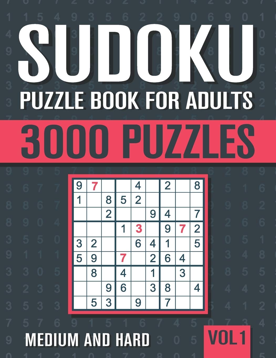 Sudoku Puzzle Book for Adults: 3000 Medium to Hard Sudoku Puzzles with Solutions - Vol. 1