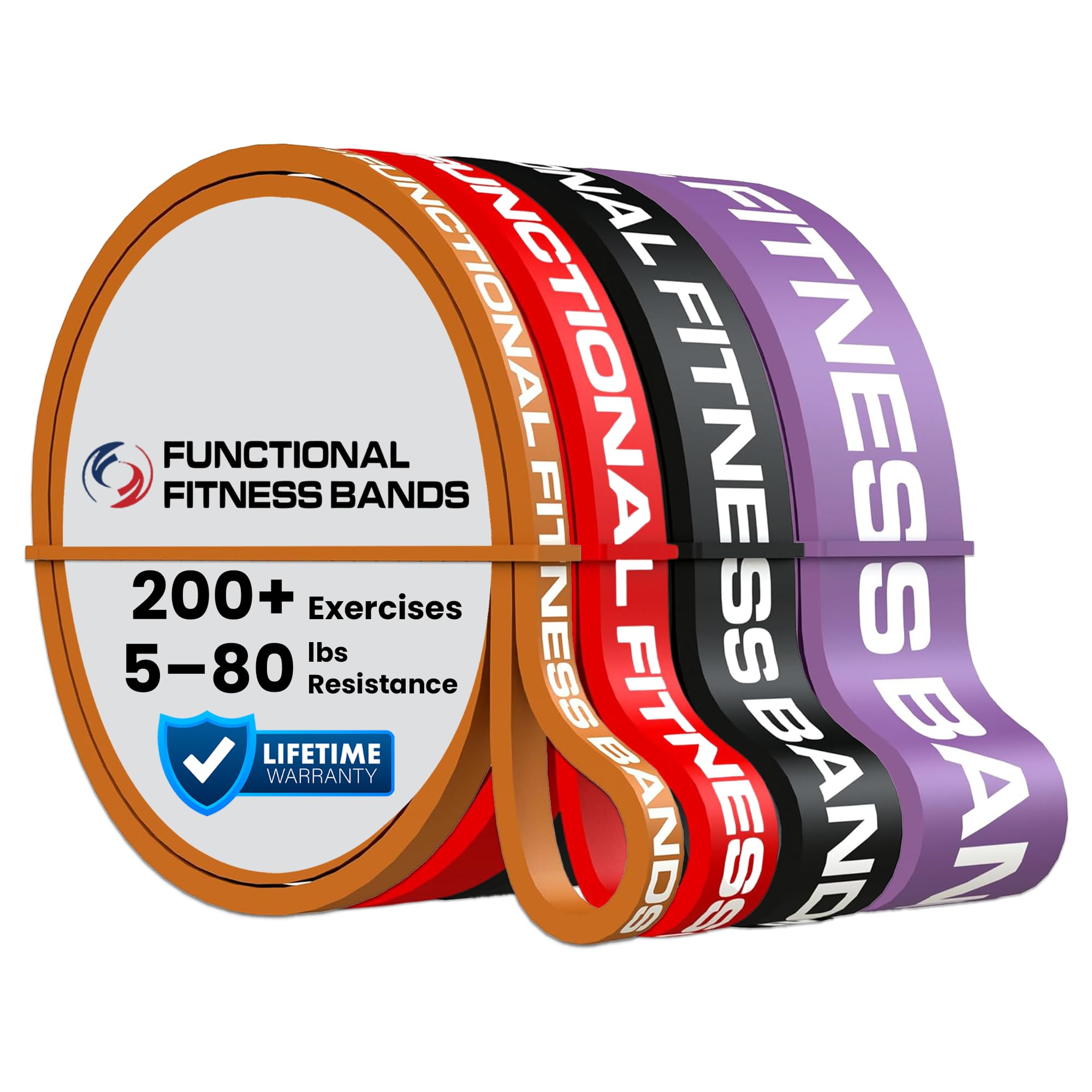Rubberbanditz Pull Up Assist Bands Set of 3 by Functional Fitness. Heavy Duty Resistance and Assistance Training Bands