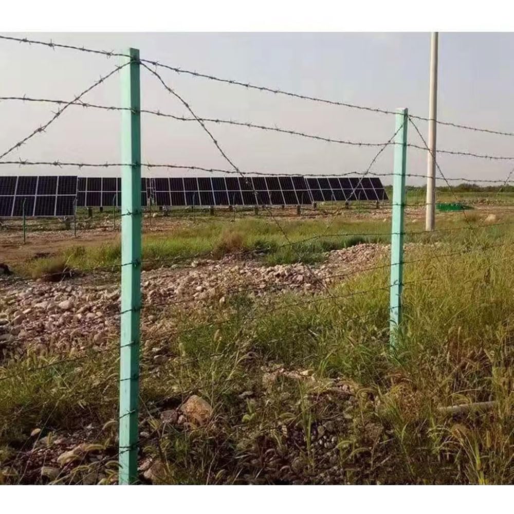 Rollo de Alambre de púas de Acero Inoxidable de 4 Puntas. Alambre Resistente para cercas, Ideal para Seguridad, Manualidades y como Elemento disuasorio para Animales cercar ja
