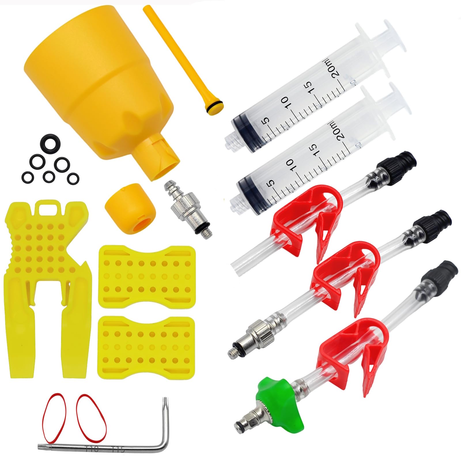 CYCOBYCO Kit di spurgo Freni per Olio Minerale Standard SRAM Maven DB8 | Kit Completo di spurgo con Tubi, cacciavite e Strumenti