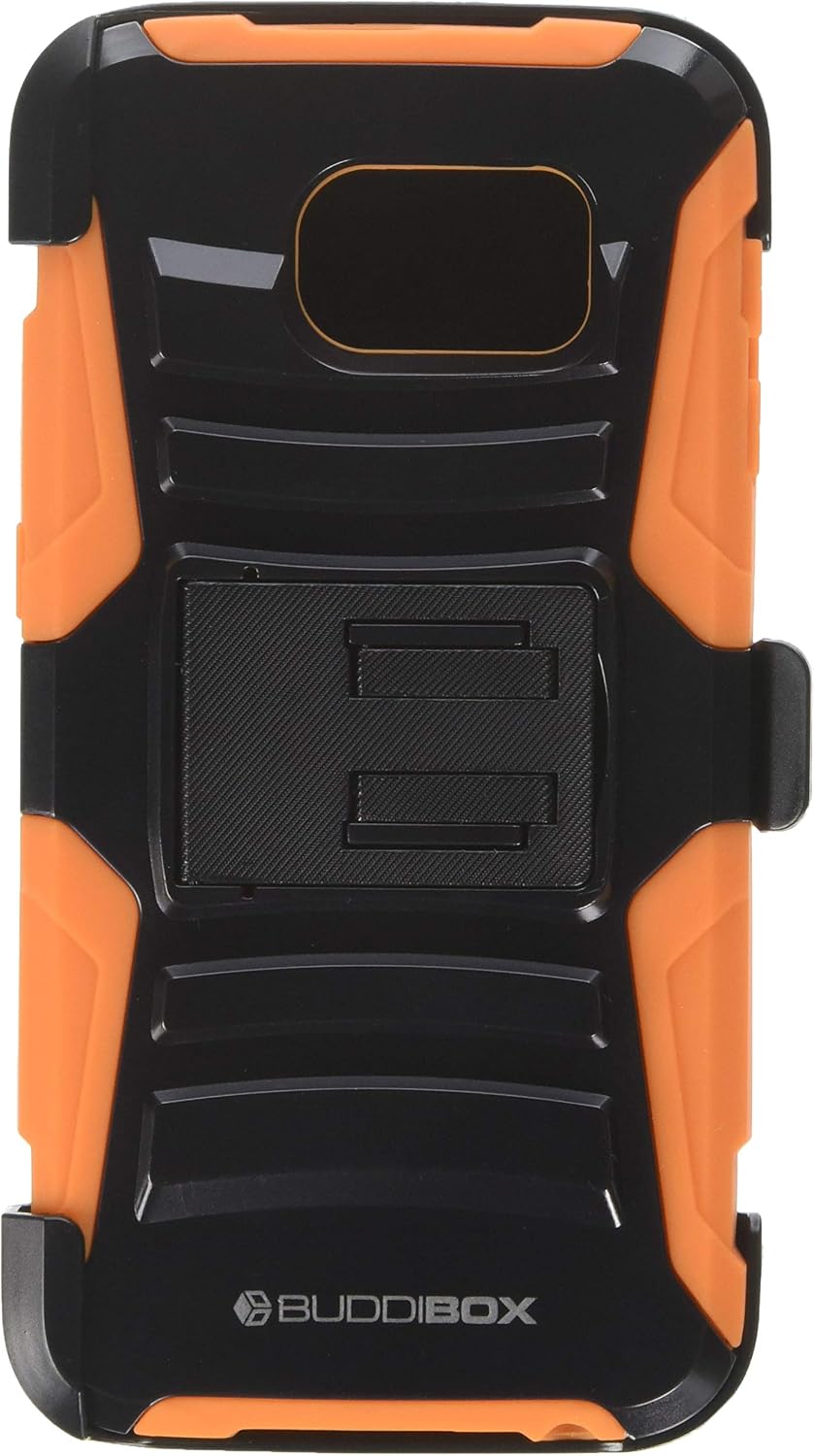 Galaxy S6 Case, BUDDIBOX [HSeries] Heavy Duty Swivel Belt Clip Holster with Kickstand Maximal Protection Case for Samsung Galaxy S6, (Orange)