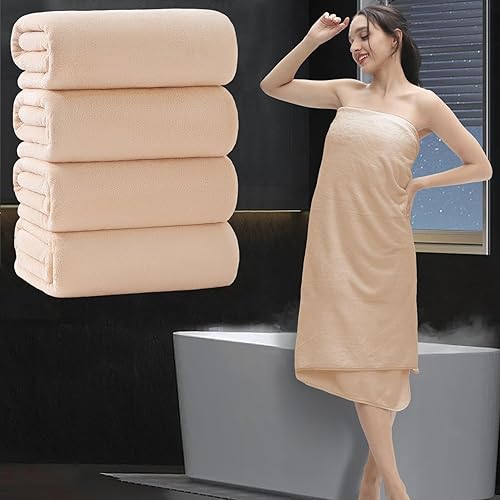 Toalla de baño extra grande de 4 piezas (35 x 70 pulgadas), toalla de baño ultra suave de gran tamaño, juego de toallas de baño para baño, hotel,
