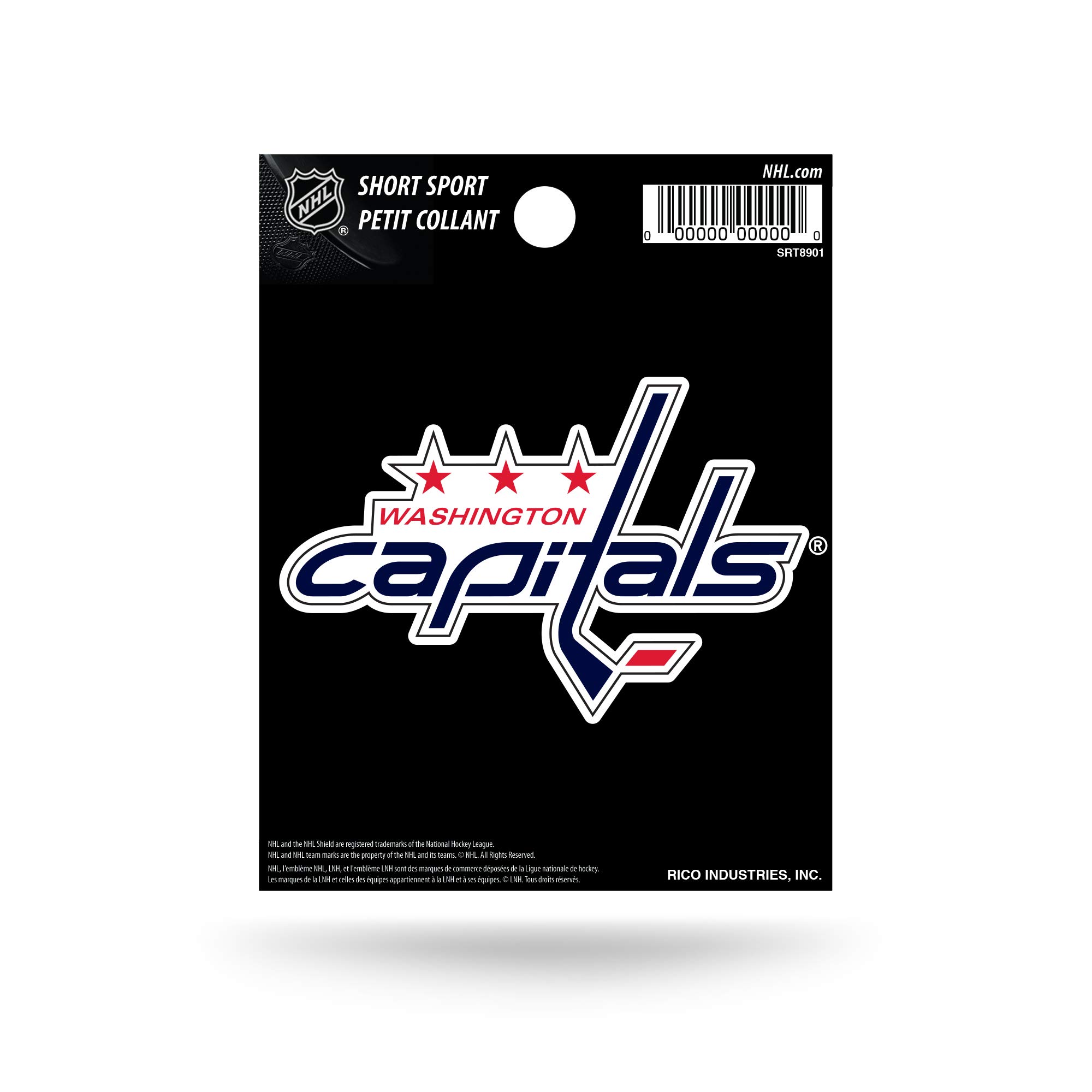 Rico Industries NHL Washington Capitals Die Cut Team Logo Short Sport Sticker