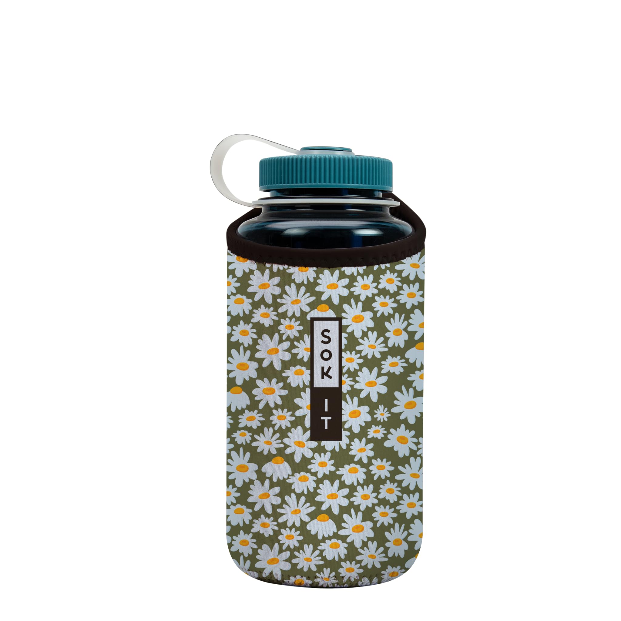 Sok It BotlSok Water Bottle Sleeve Insulated Neoprene Cover (Chamomile China, Fits 32oz Nalgene)