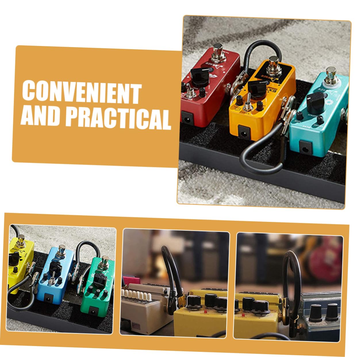 Levemolo Guitar Effect Pedal Cables 30cm Patch Cables for Guitar Pedals 6.35mm Jack