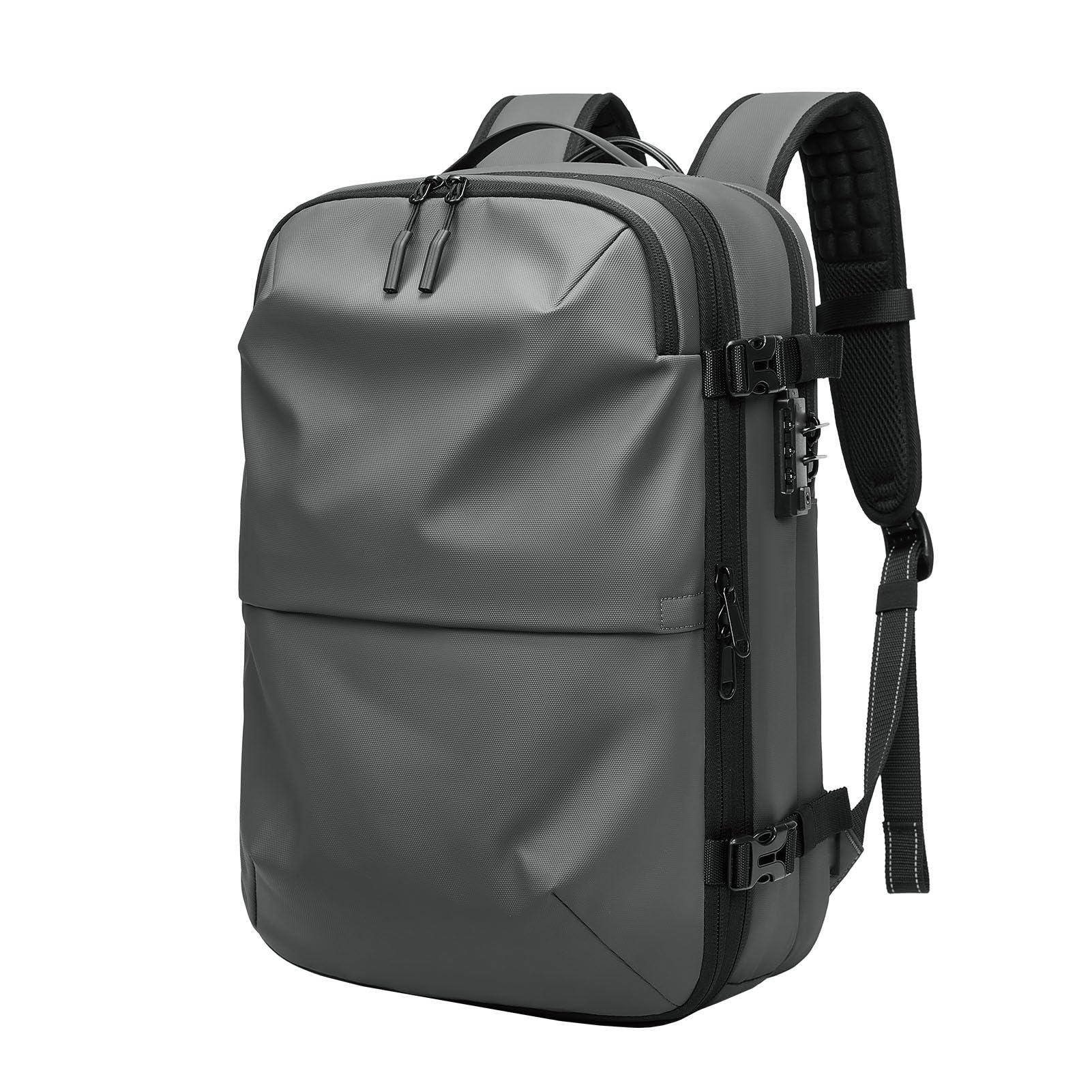 SIXRUN Vacuum Backpack, Duża Torba Podróżna z Antyzabrudzeniową Komorą na Buty i Oddzielną Przegrodą Mokro-Suchą dla Podróży Służbowych (ciemny szary)