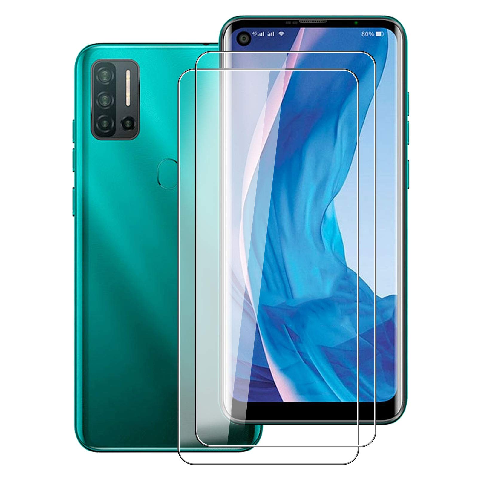 for Ulefone Note 11P Screen Protector Tempered Galss, KJYF [2 Pack] High Clear [9H Hardness] [Bubble Free] Screen Tempered Glass Protective Film for Ulefone Note 11P 6.55 Inch.