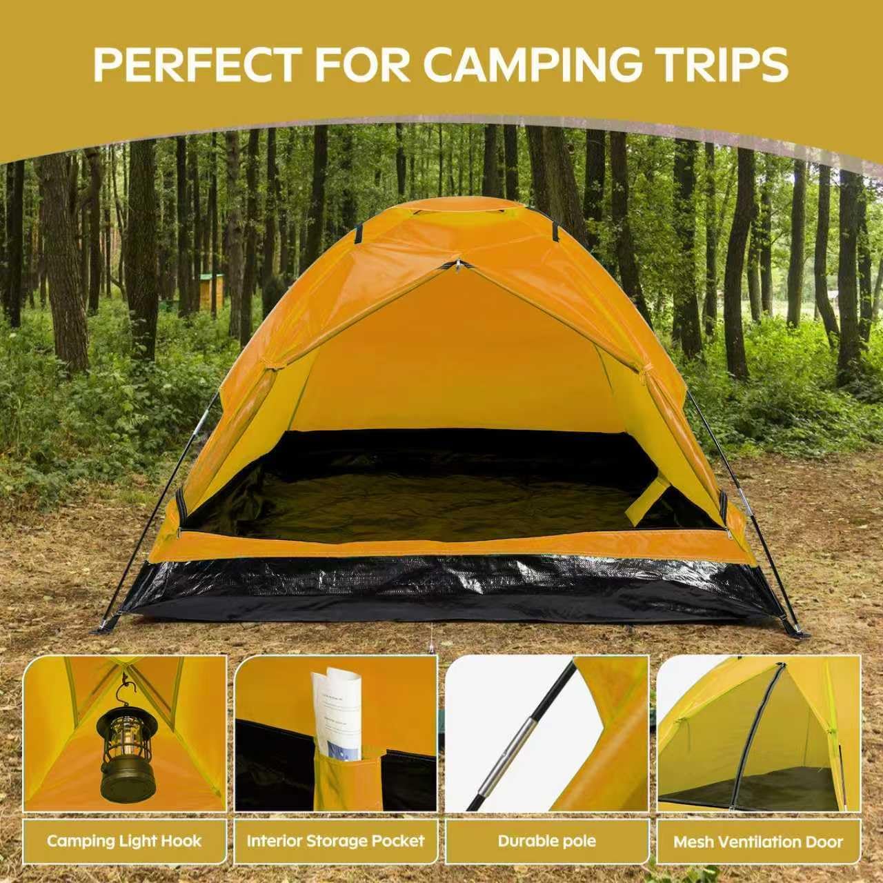1-2 one Person Two Persons Small Camping Tents for Hiking with rainfly, Esay Set up Dome Tent with Carrying Bag,Basic Portable Camping Small Tents for Backpacking